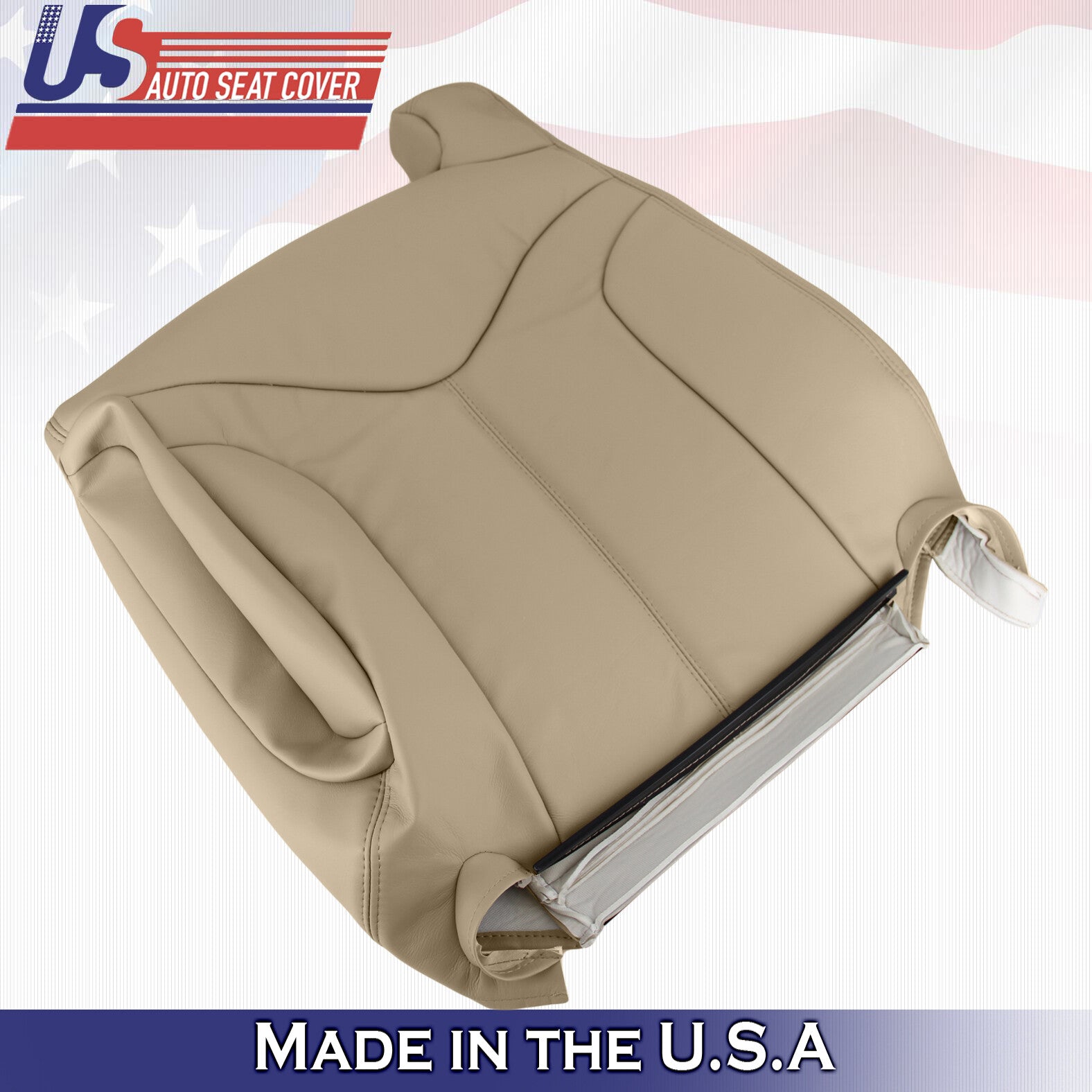 2001 2002 For GMC Yukon XL SLT SLE Front 2x Top & 2x Bottom Leather Covers Tan