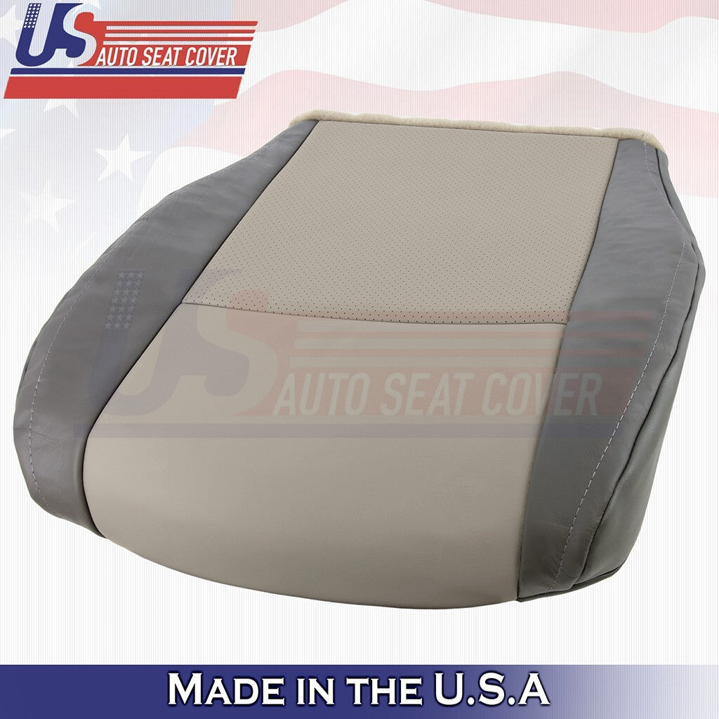 2008 to 2010 For Jeep Grand Cherokee Driver Bottom Leather Seat Cover 2 Tone Tan