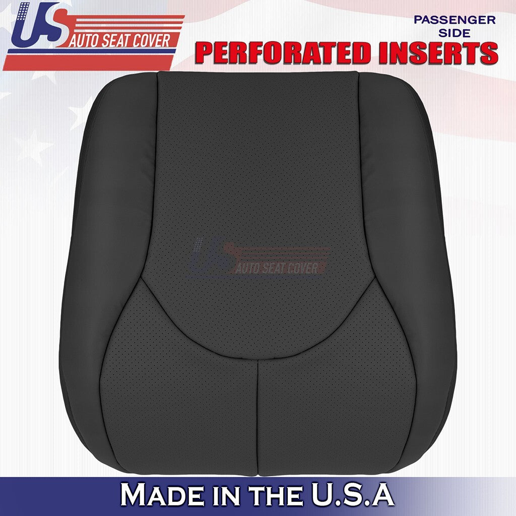 1996 to 2002 Fits Mercedes Benz SL600 Passenger Bottom Leather Perf Cover Black