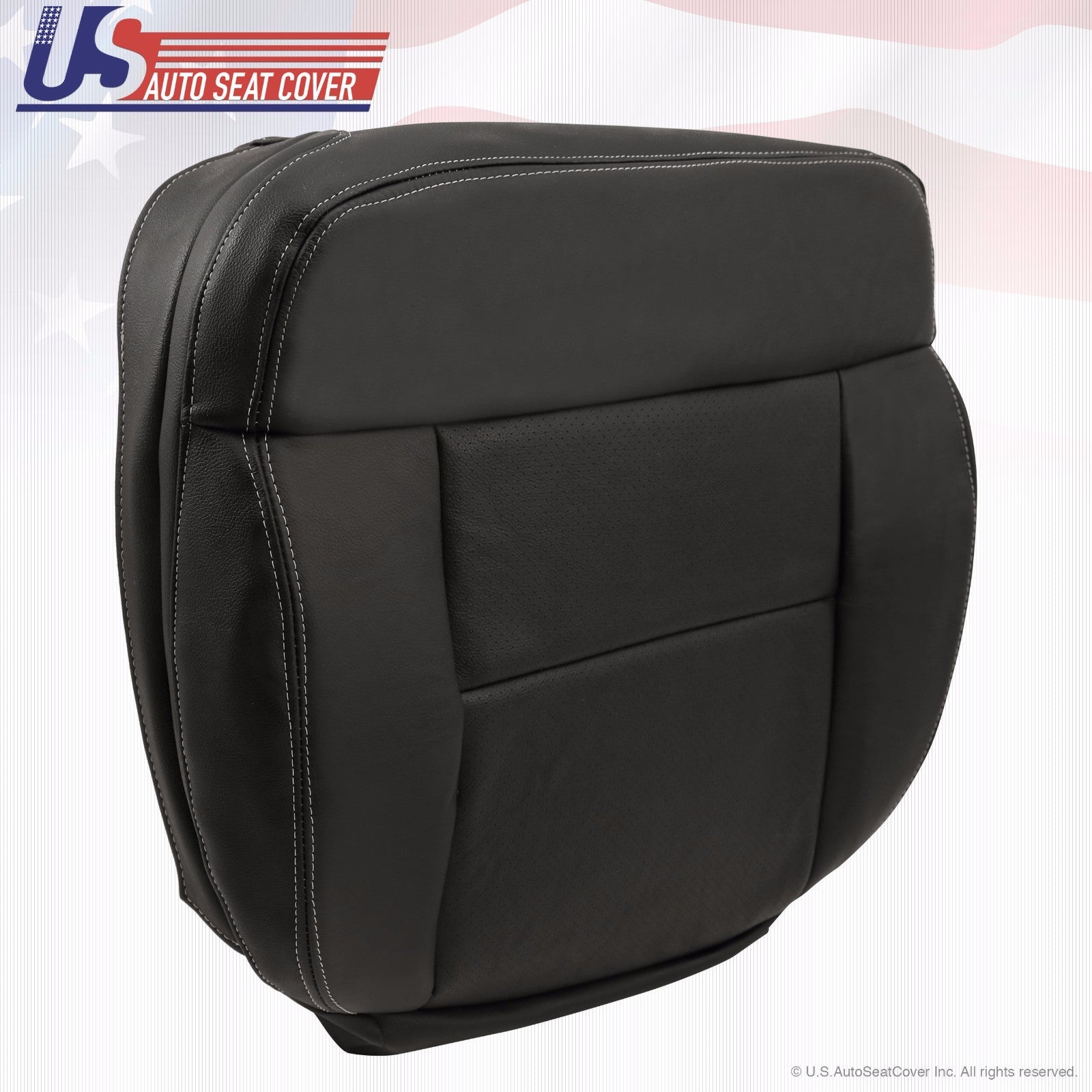 2004 to 08 Ford F-150 FX4 XLT Driver Bottom Leather Seat Cover Black perforated