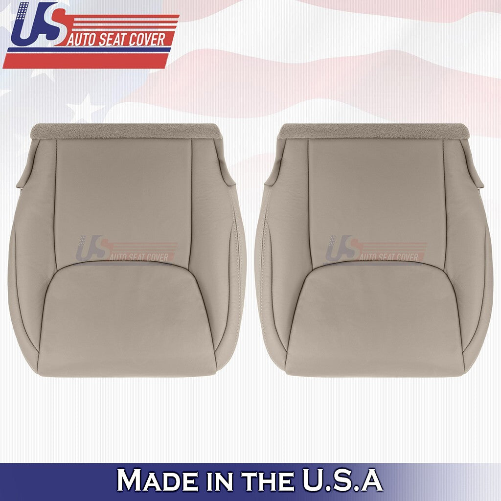2004 to 2010 For Toyota Sienna Driver & Passenger Bottoms Leather Seat Cover Tan