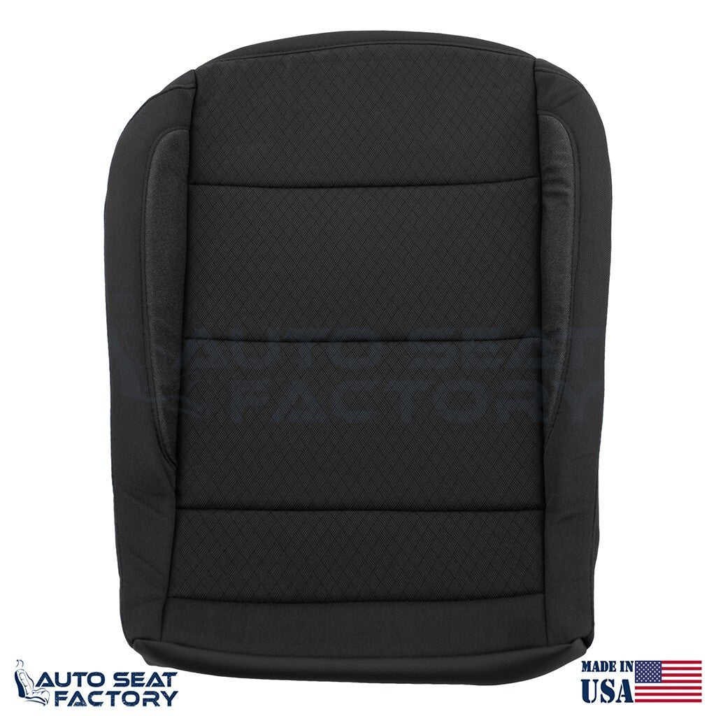 2019 -2023 GMC Sierra Driver & Passenger Bottom Black Cloth Seat Covers (Square)