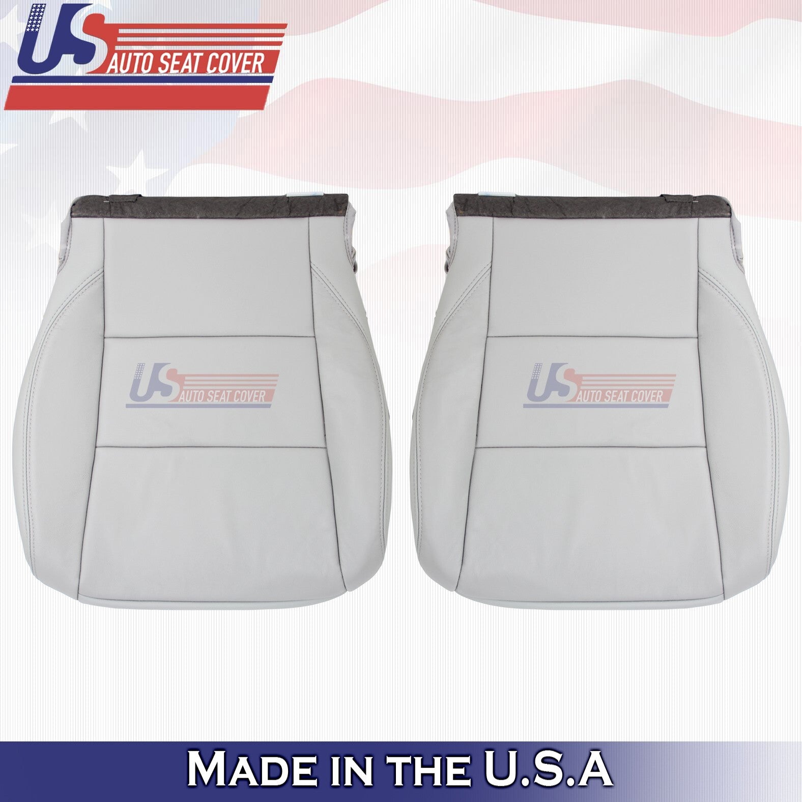 2017 to 2020 Fits Toyota Sienna Front Set Bottoms &Tops Leather Seat Cover Gray