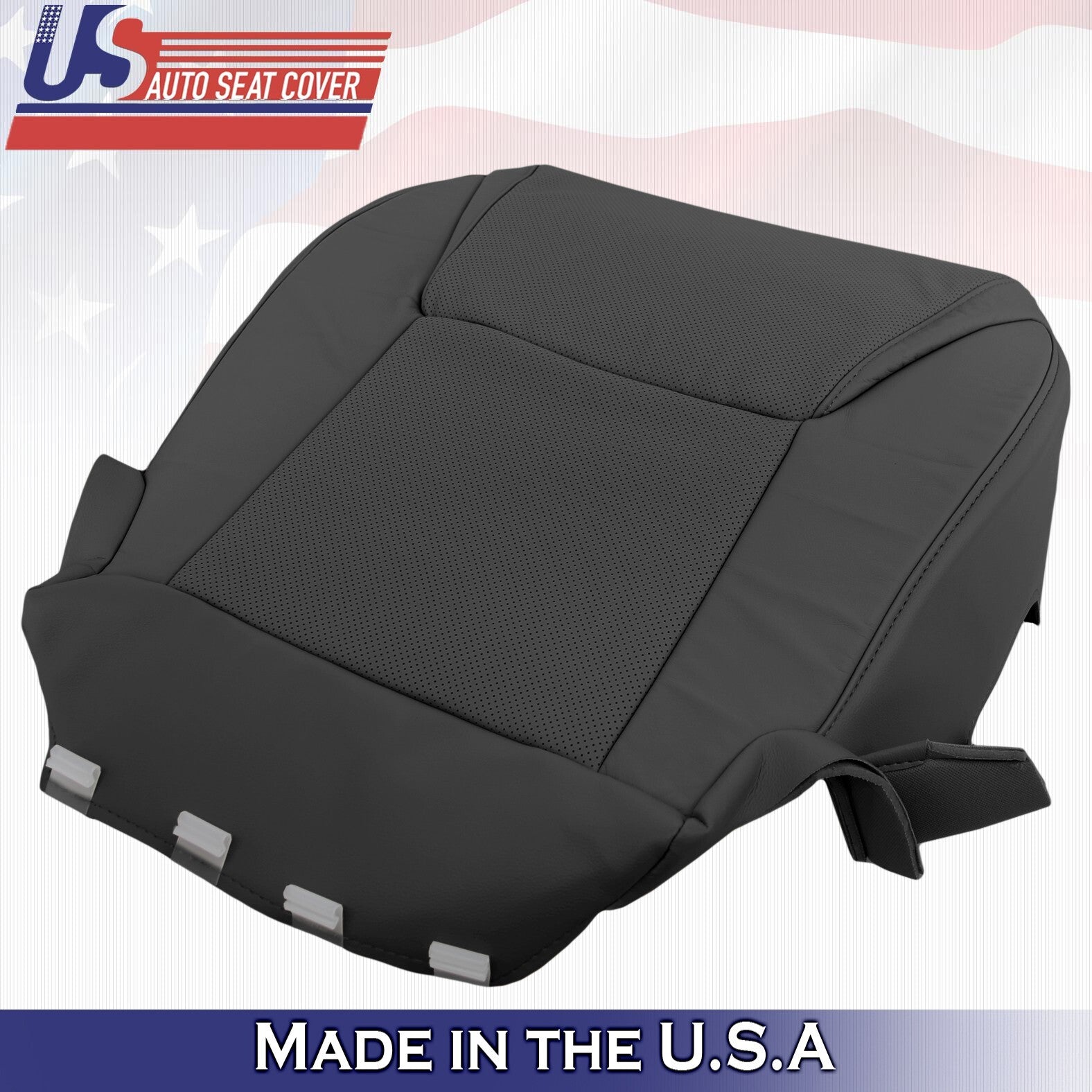 2012 to 2015 For Lexus LX570 Passenger Top Bottom Leather w/ Perf Covers Black
