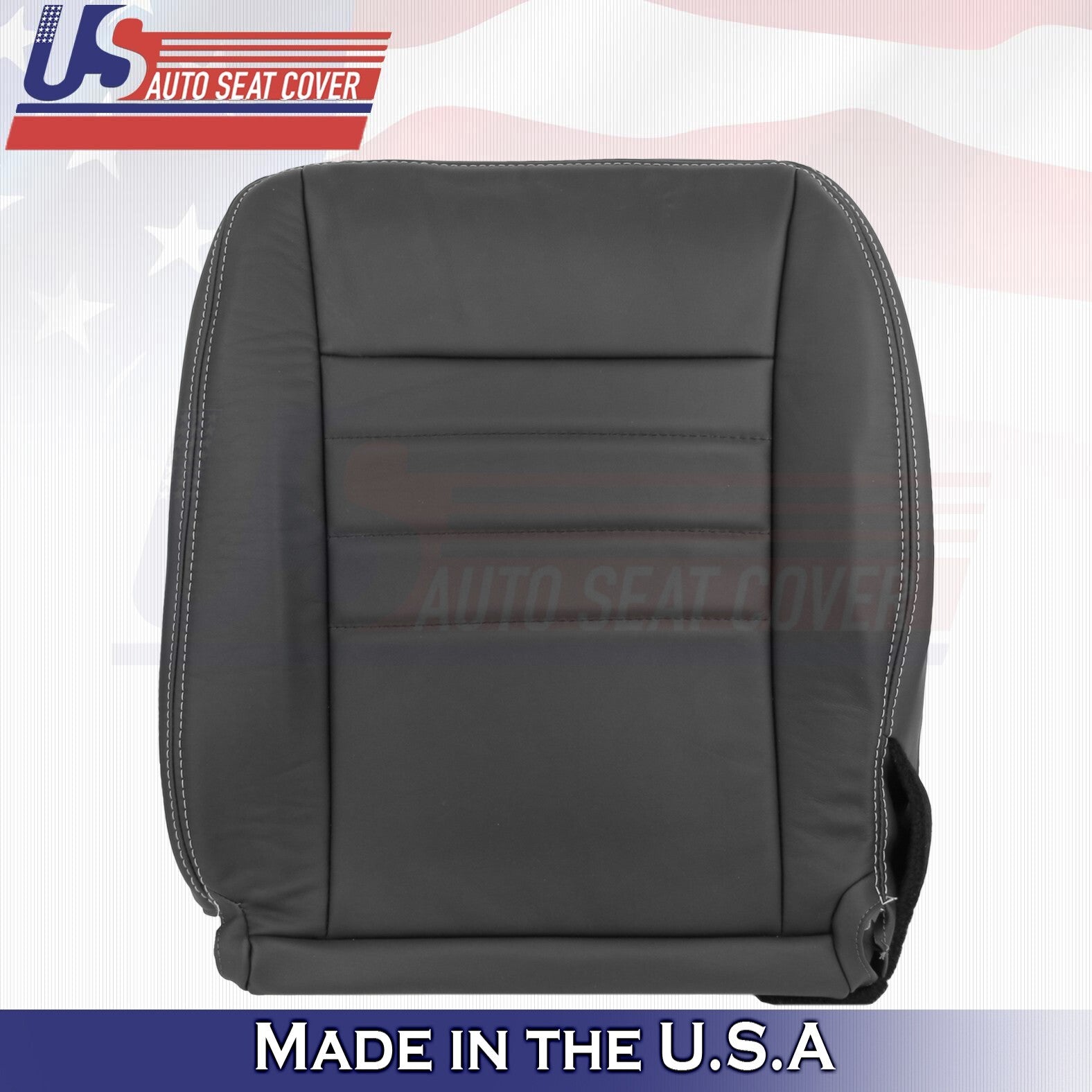 2013 2014 For Dodge Charger SXT Driver Passenger Bottom Leather Seat Covers BLK