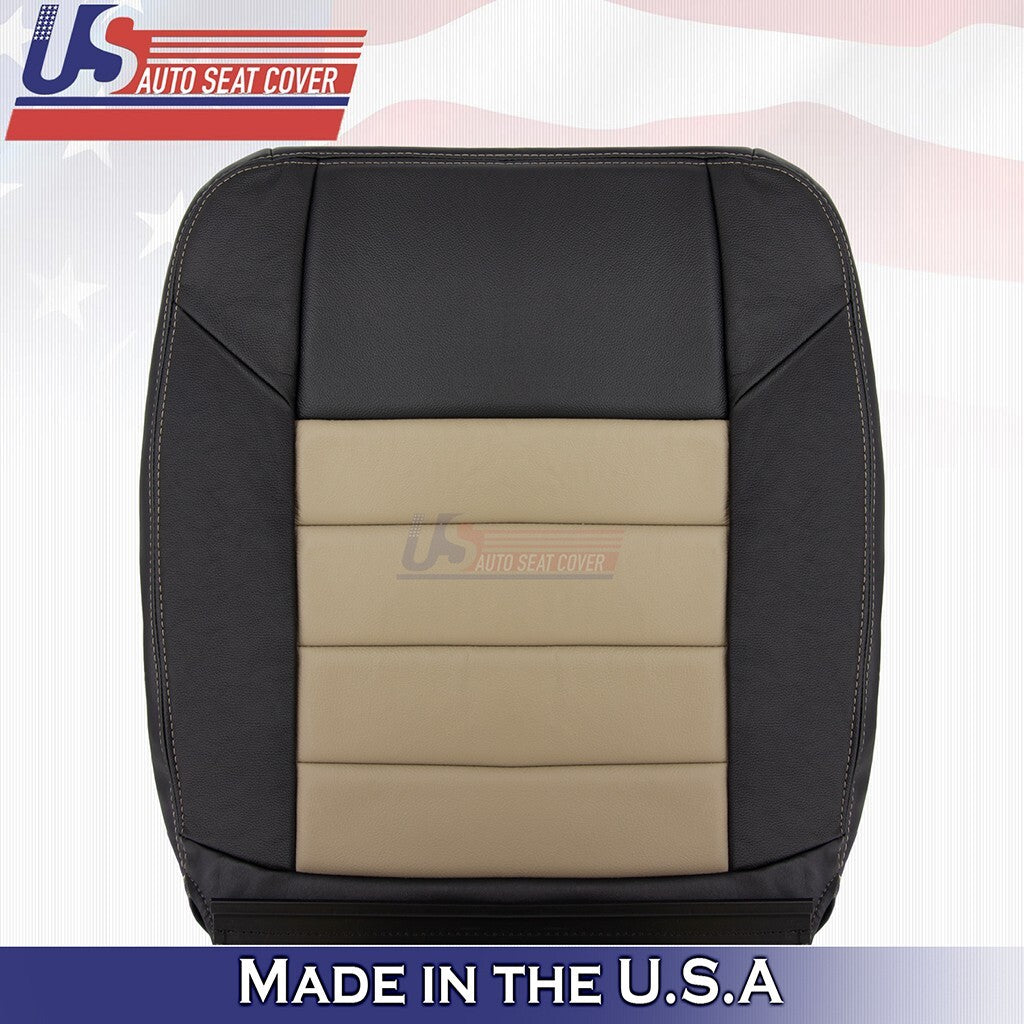 2nd Row Driver Top Seat Cover Black/Tan Fits 2005 Ford Excursion Eddie Bauer