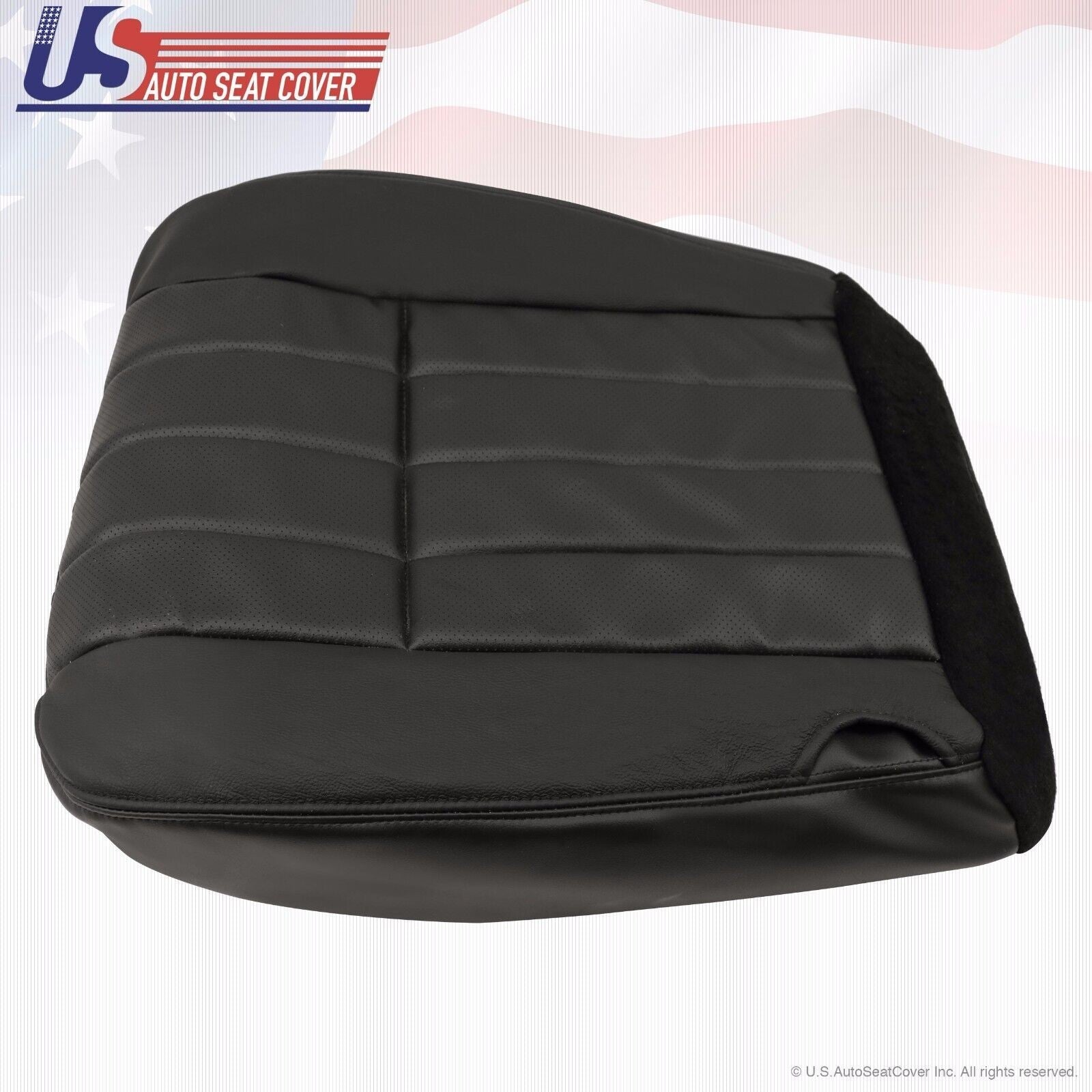 2005 For Ford F250 F350 Harley Davidson Driver Top & Bottom Leather Covers Black