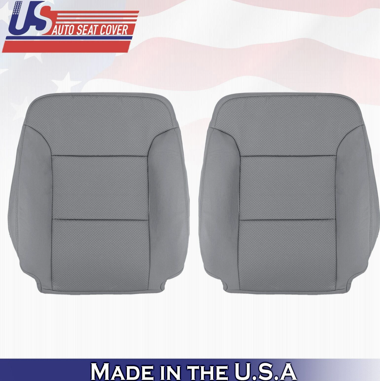 2019 For Chevy Silverado 2500 3500 Driver & Passenger Top Cloth Covers Gray