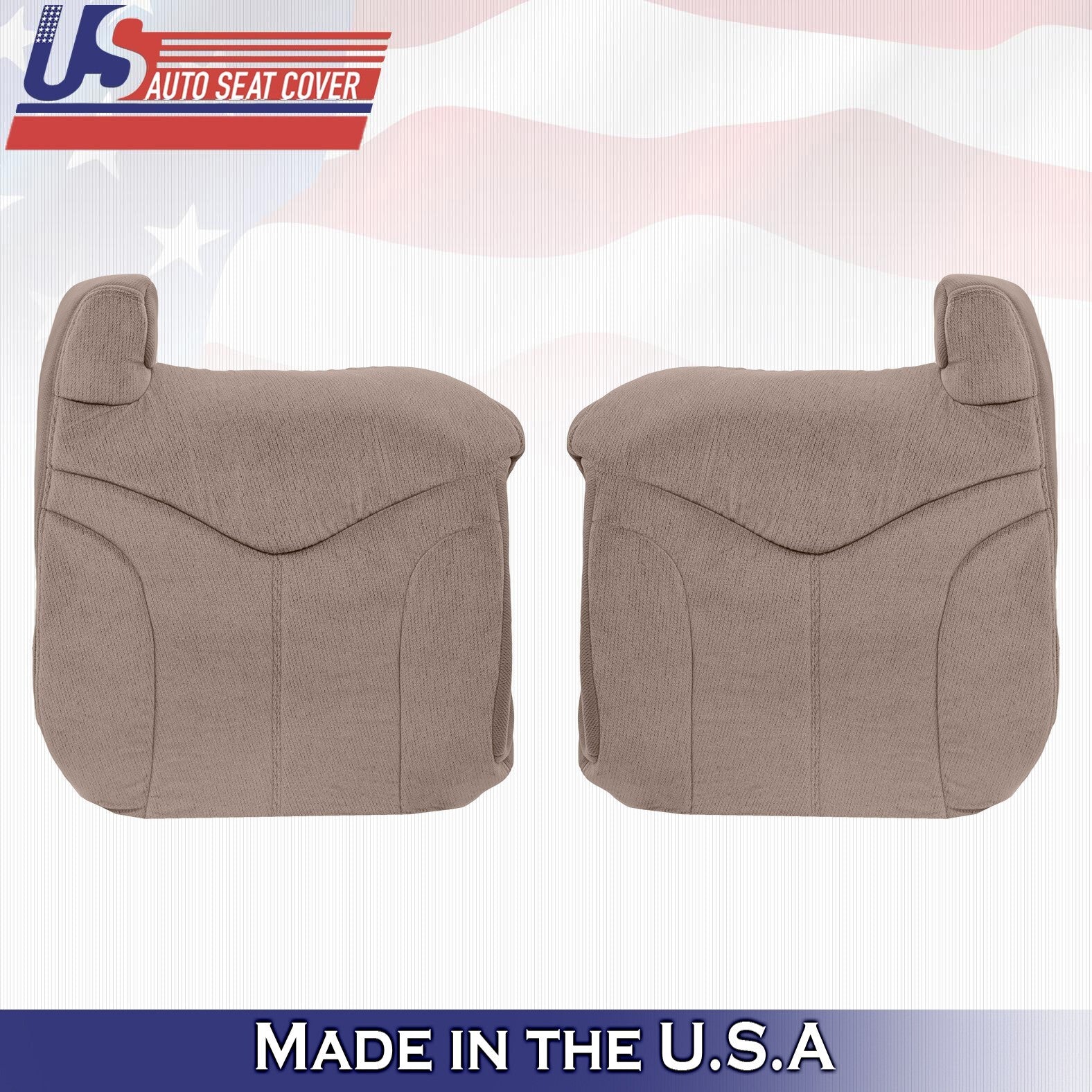 2000 2001 2002 For GMC Yukon Sierra Driver & Passenger Tops Cloth Cover Tan