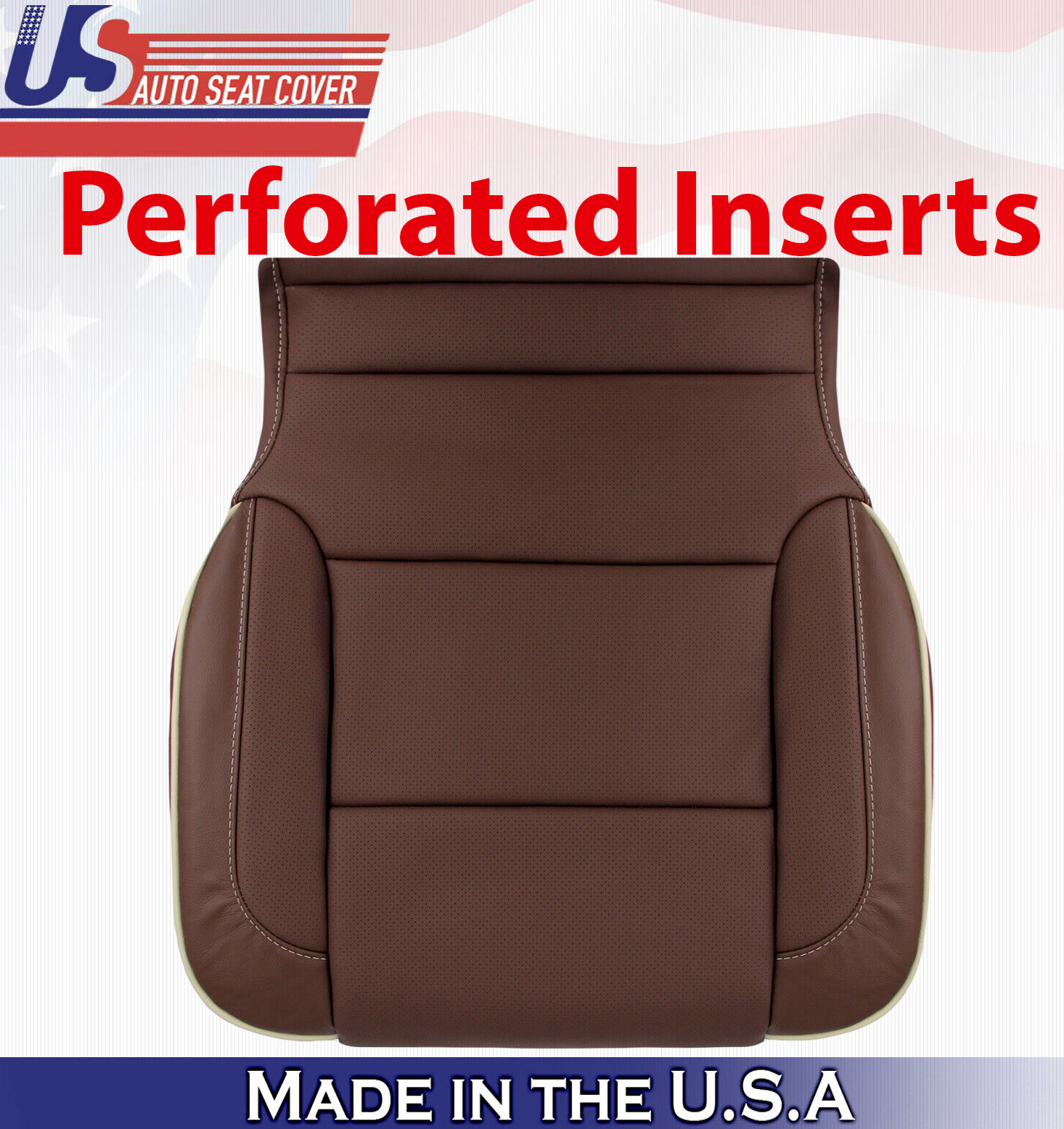 2018 2019 For Chevy Silverado High Country Passenger Bottom Leather Cover Brown