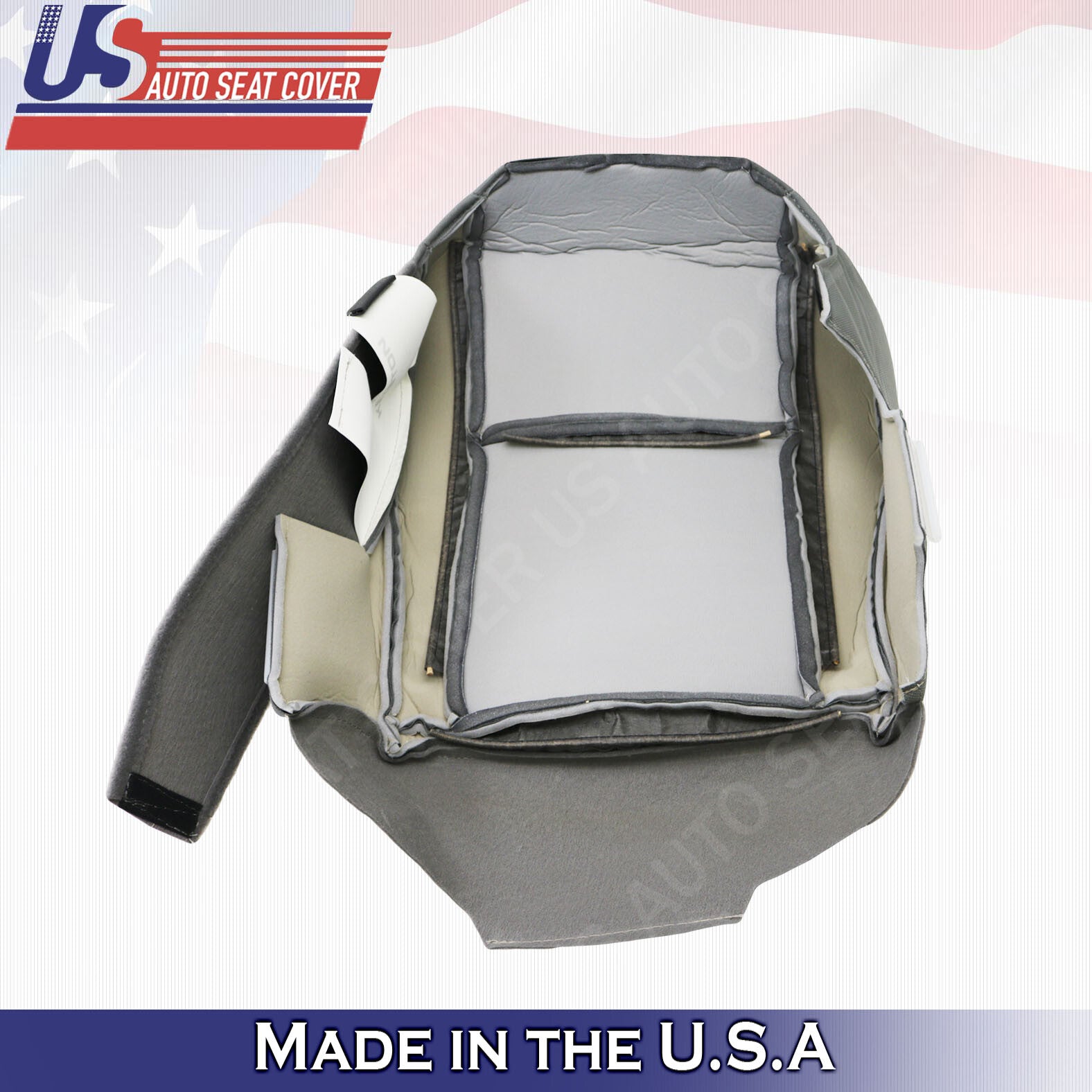 2009 to 2019 Fits Ford E150 van Driver &Passenger Bottoms Cloth Cover Flint Gray