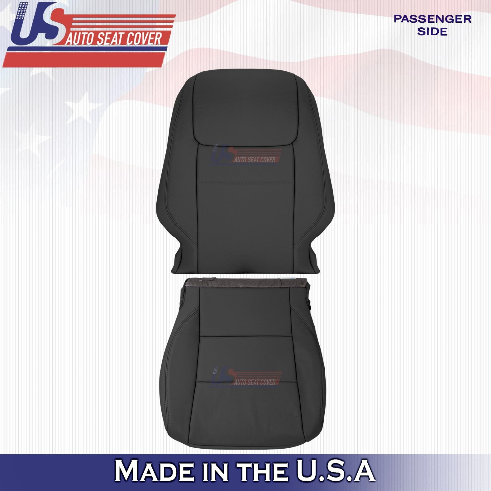 2017 to 2020 Fits Toyota Sienna Passenger Bottom &Top Leather Seat Cover Black