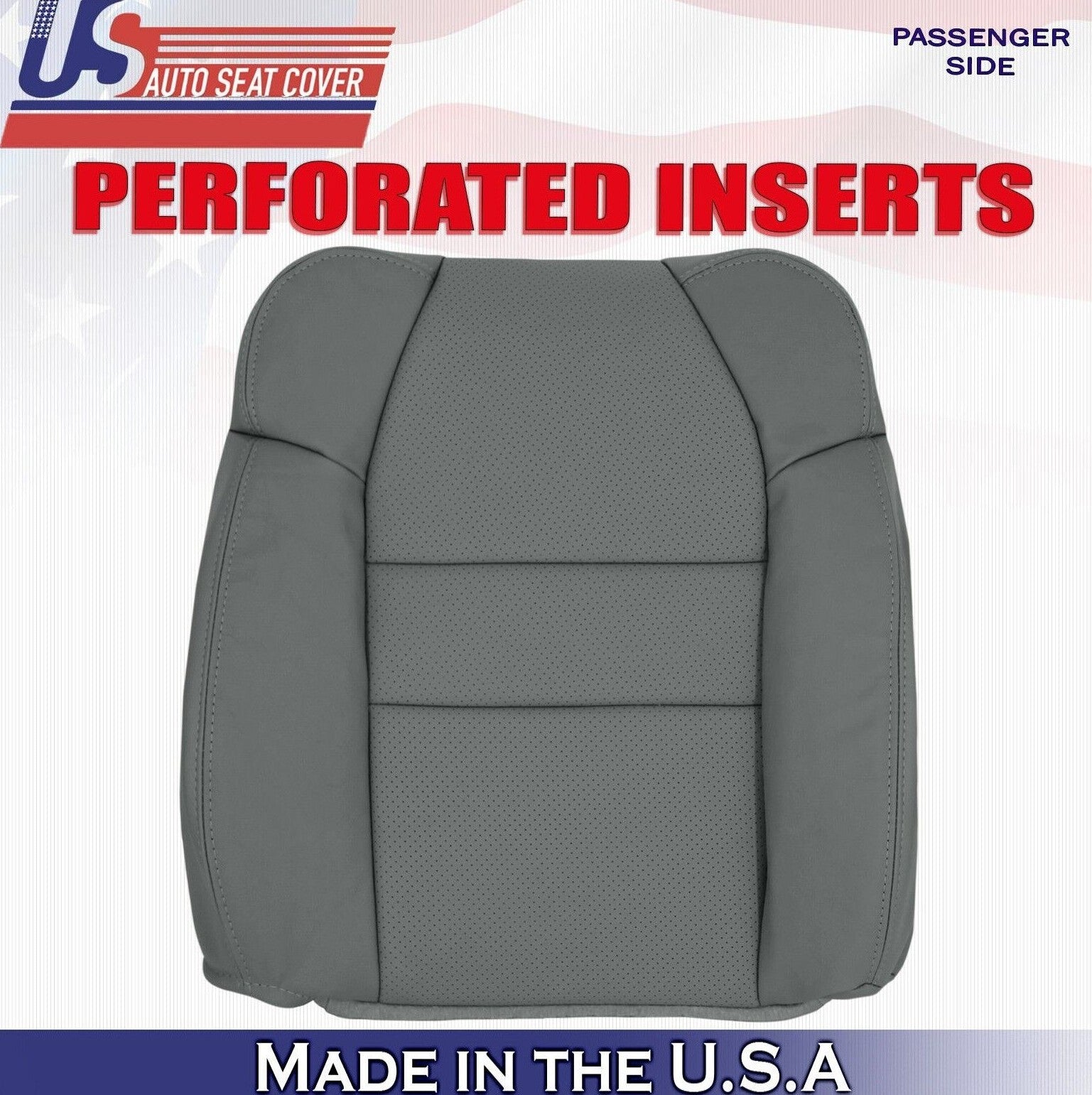 2004 2005 2006 For Acura MDX Passenger Side Top Leather Seat Cover Gray