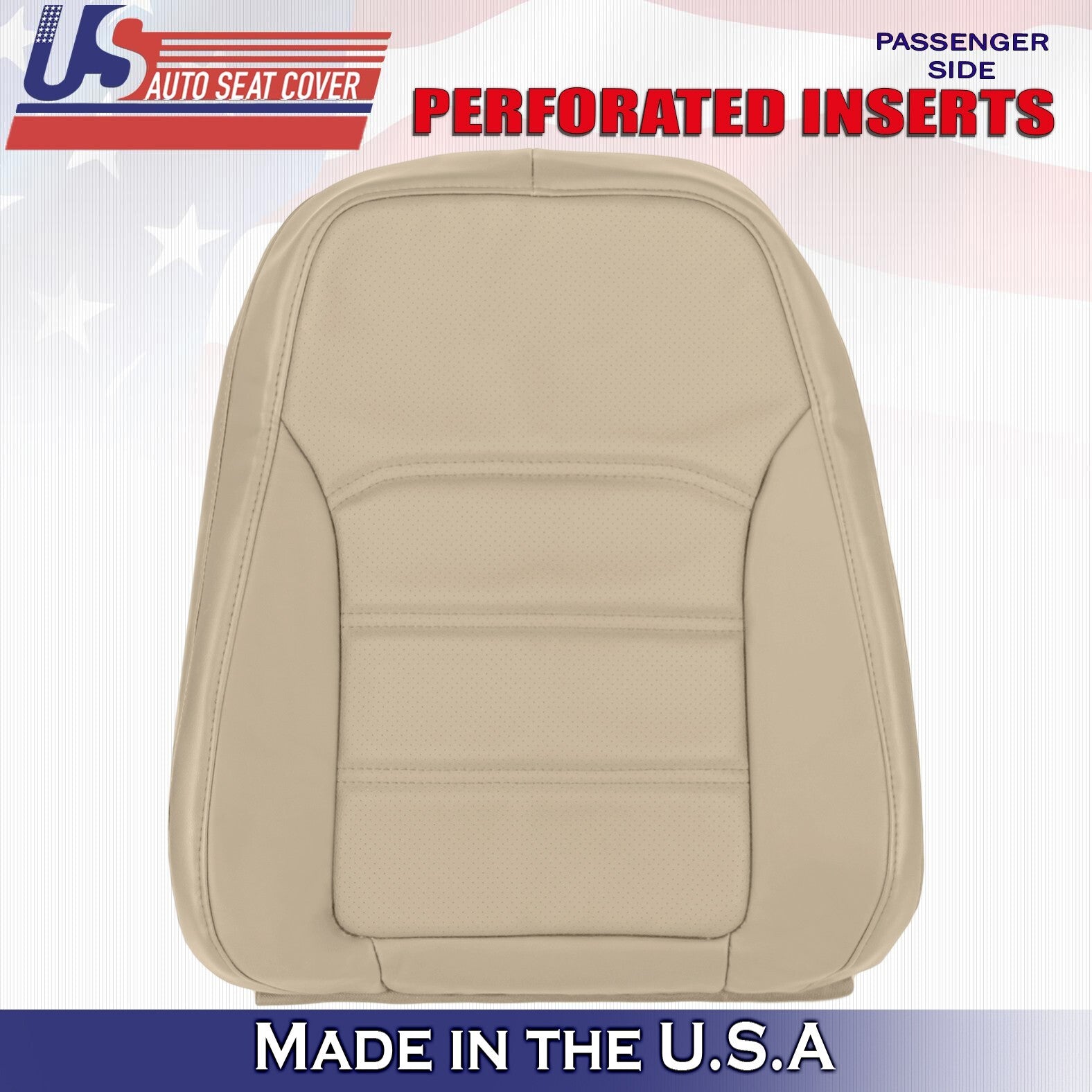2012 to 2020 Fits Volkswagen Passat Driver & Passenger Tops Leather Cover Tan