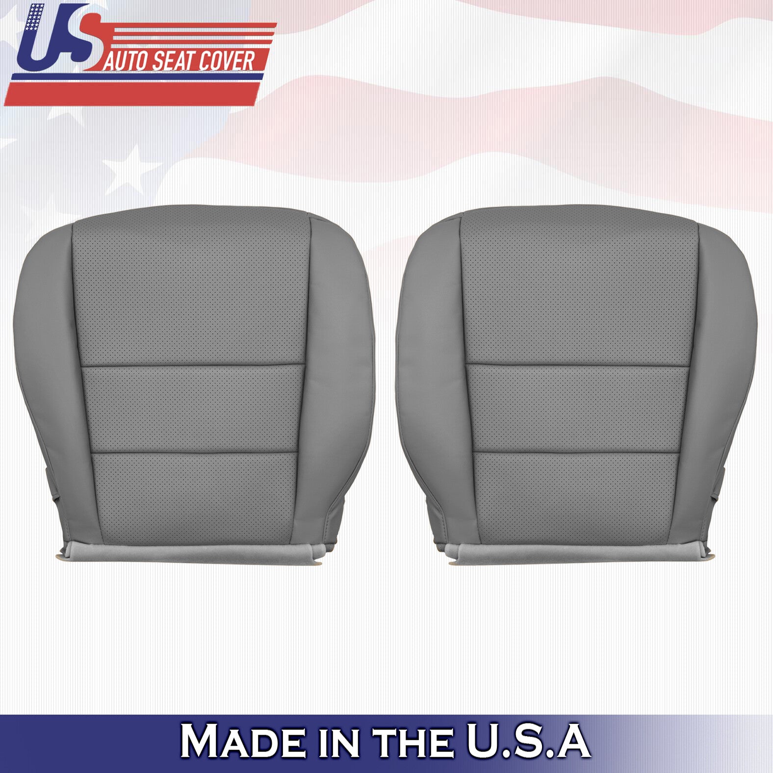 Driver & Passenger Bottoms Leather Cover Taupe Fits 2005 2006 2007 2008 Acura RL