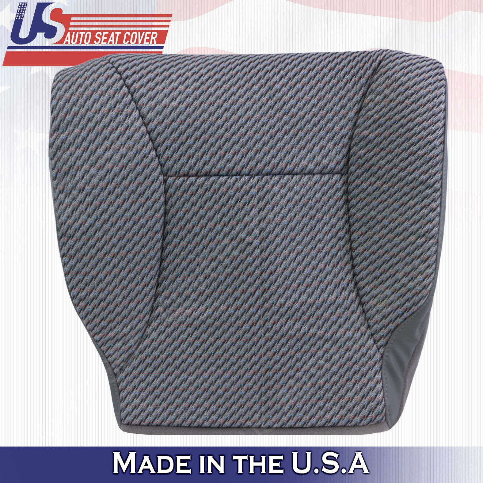 1998 to 2002 Fits Dodge Ram WT Driver & Passenger Bottoms Cloth Seat Cover Gray