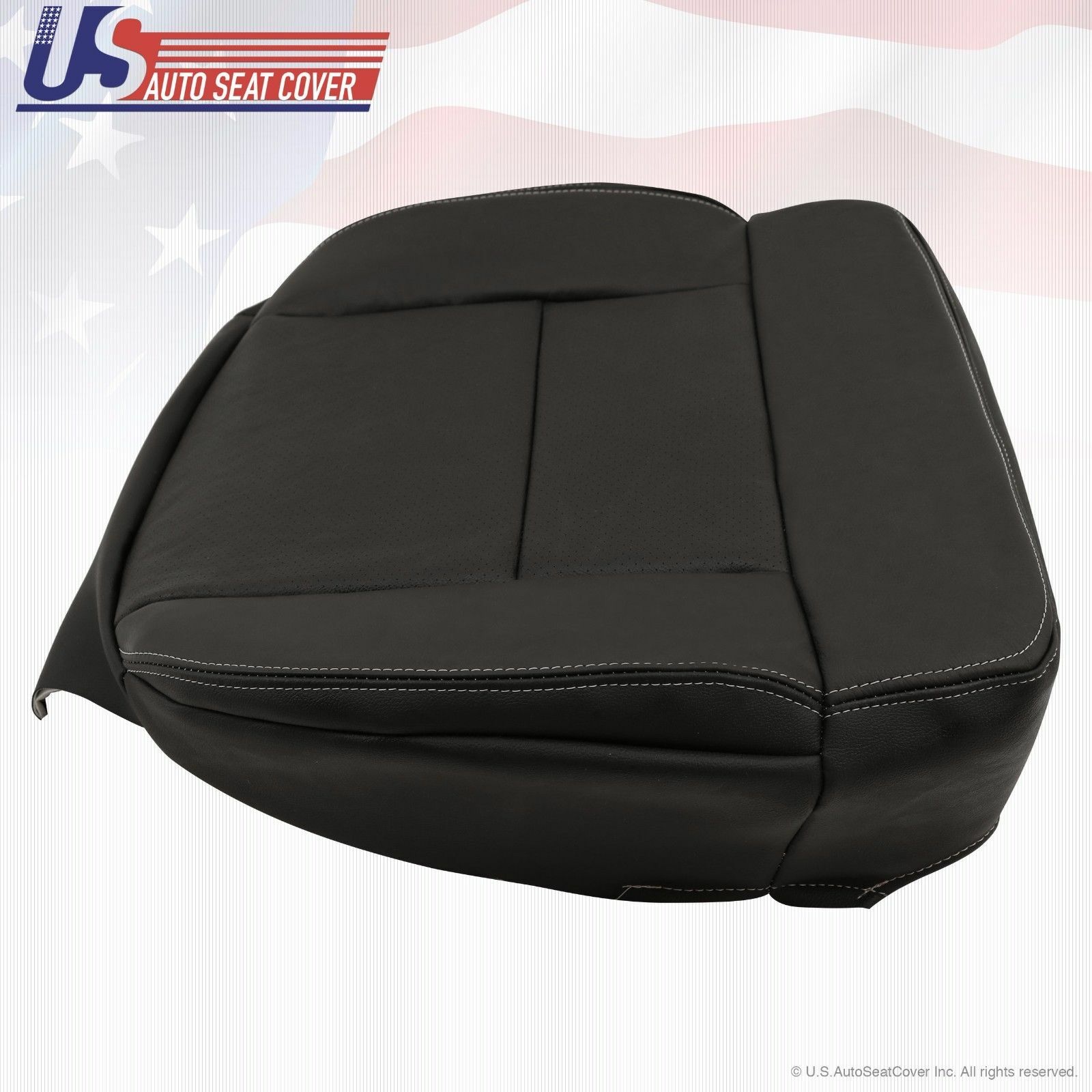 2007 Ford F-150 Lariat Driver Side Bottom Perforated Leather Seat Cover Black