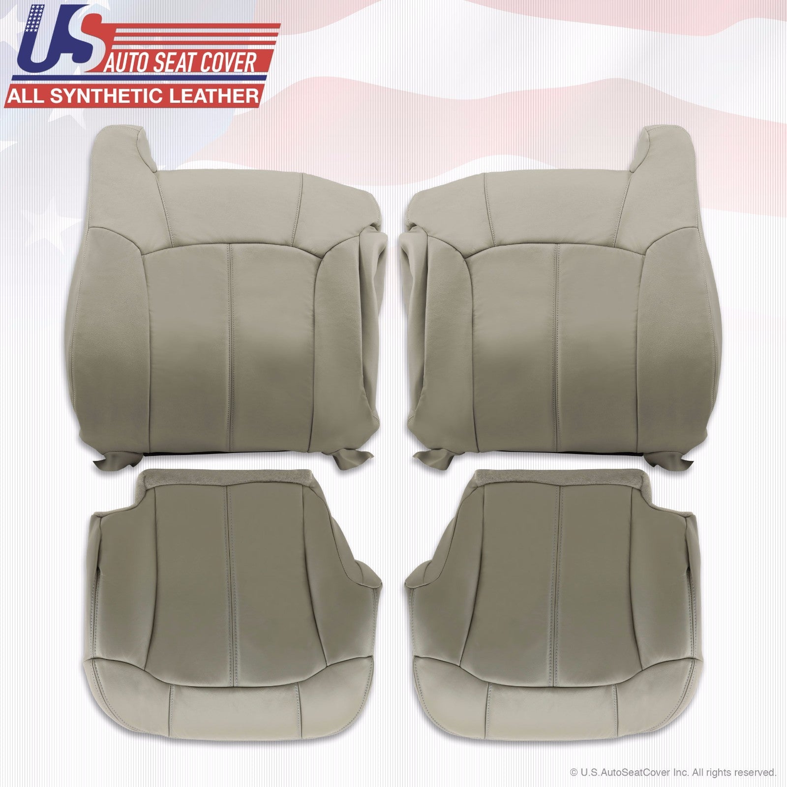 1999 2000 2001 2002 Chevy Silverado Synthetic leather seat cover Gray