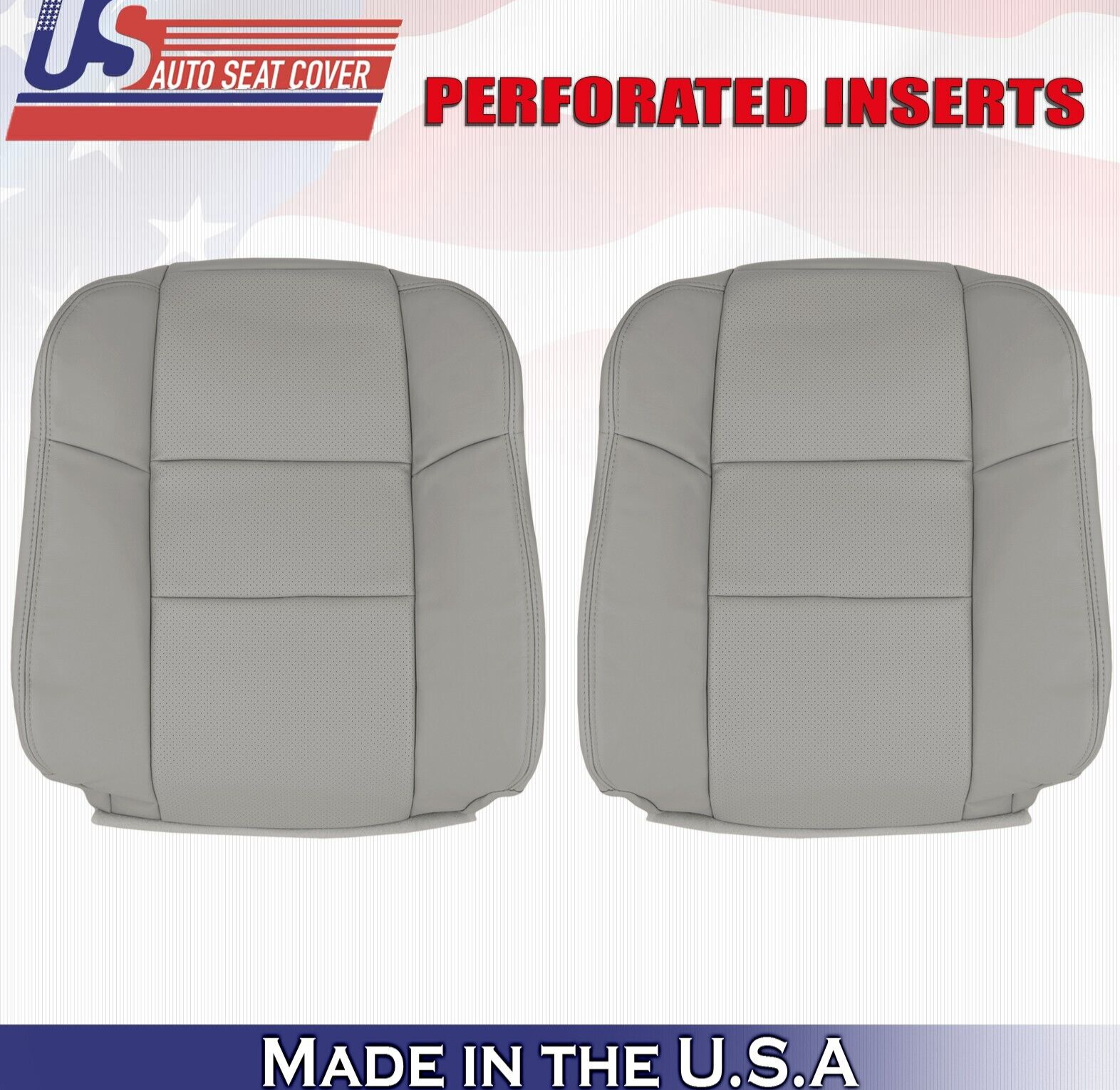 2011 2012 For Acura RDX Driver Passenger Top Synthetic Perf Leather Covers Gray