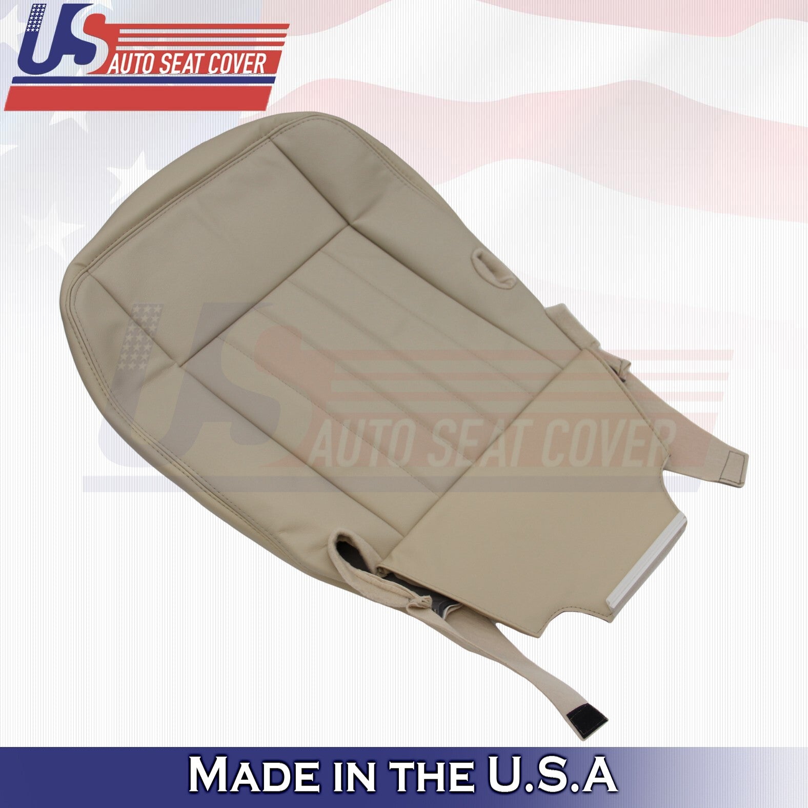 2003 to 2005 Fits Lincoln Town Car Driver Bottom & Top Leather Cover Med Tan