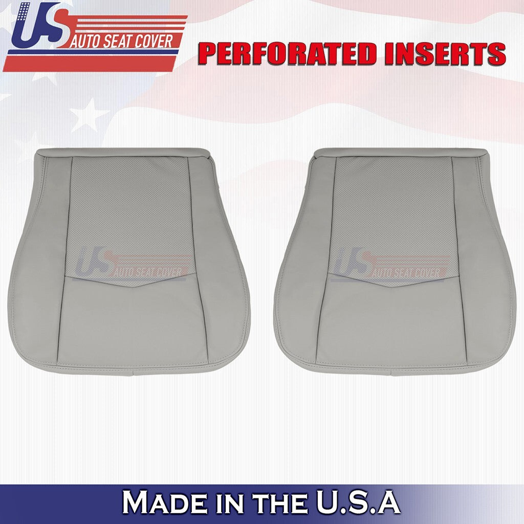 2004 to 2009 Fits Cadillac SRX Left & Right Bottoms Leather Seat Cover LightGray