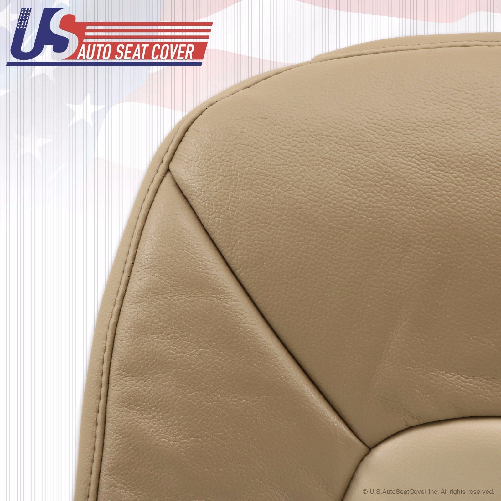 2005 2006 Expedition Eddie Bauer Passenger Bottom Leather Seat Cover 2-Tone Tan