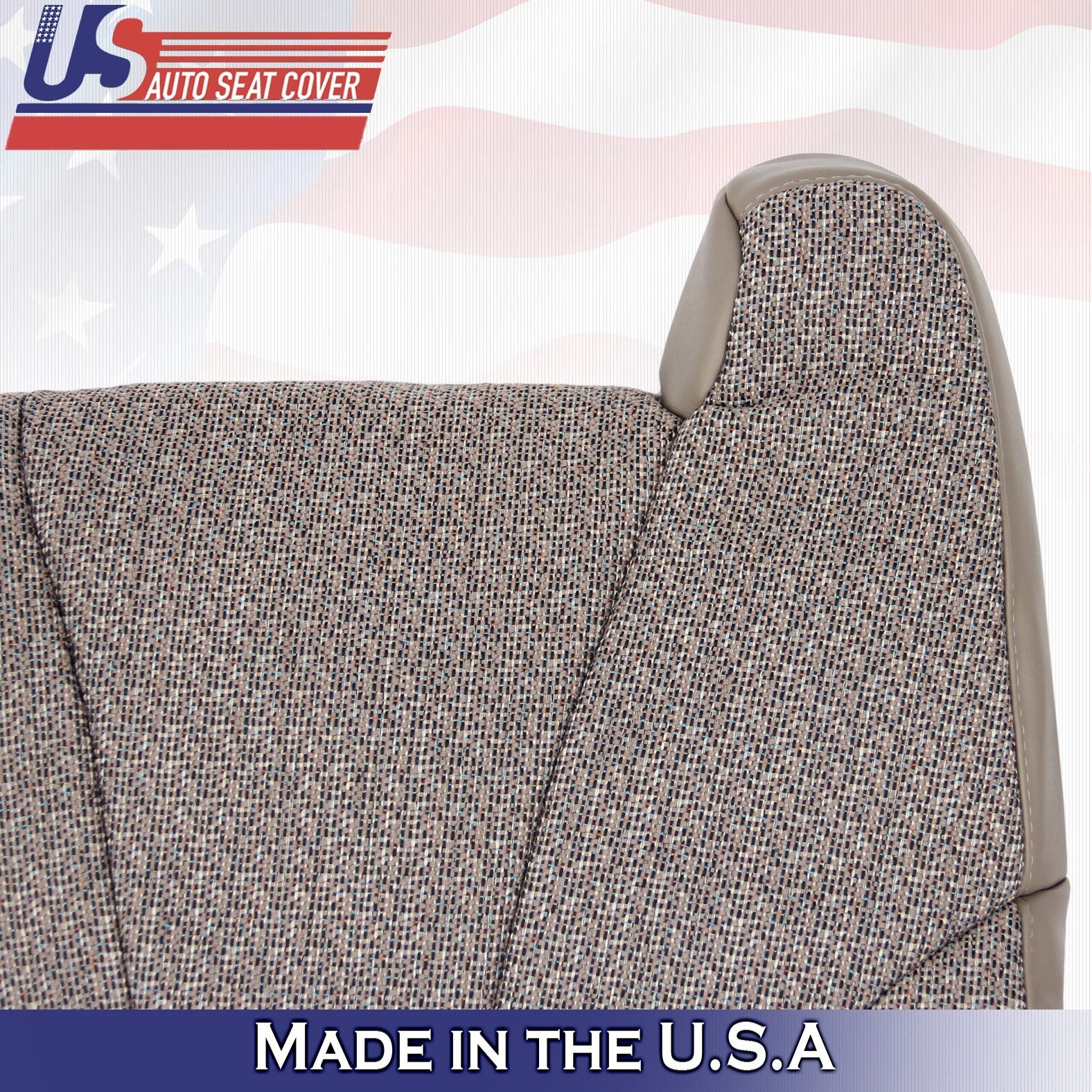 1999 2000 2001 2002 For Chevy Silverado WT 2x Top & 2x Bottom Cloth Covers Tan