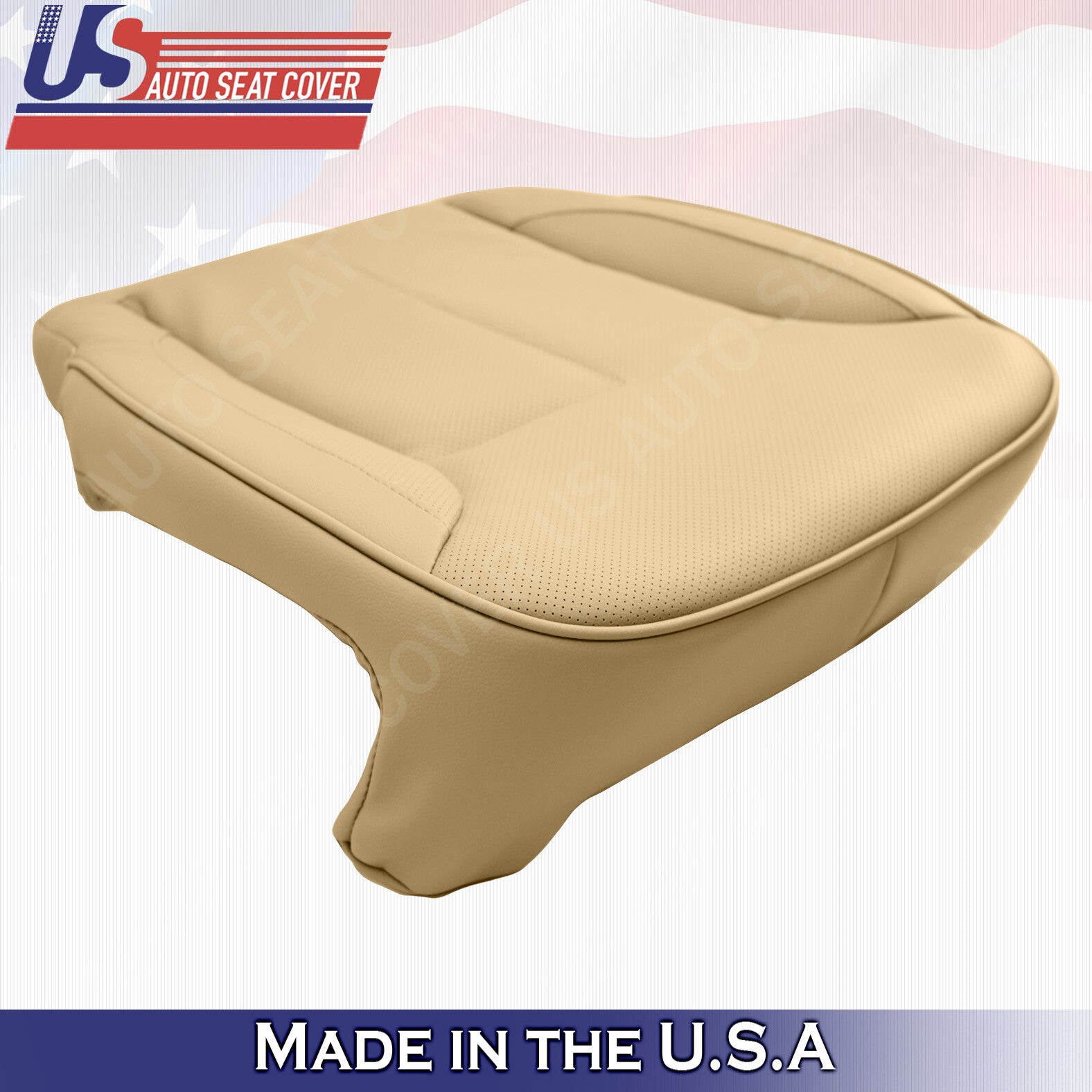 Perf. Leather Cover Tan 2007-2012 For Mercedes Benz GL450 Base Passenger Bottom