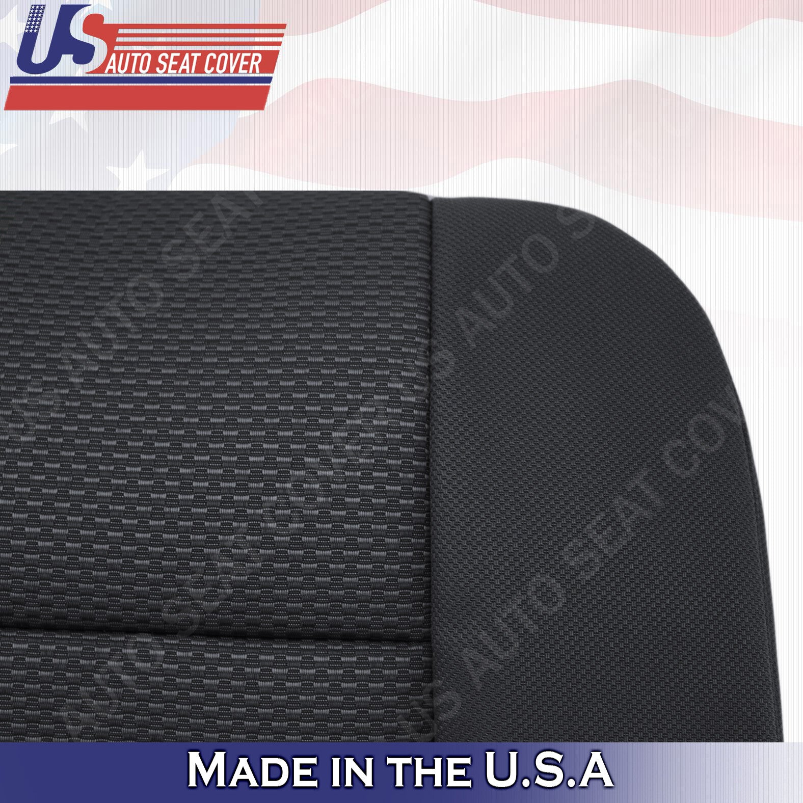 Passenger Bottom Cloth Seat Cover Ebony Black 2014 to 2018 Chevy Silverado 1500