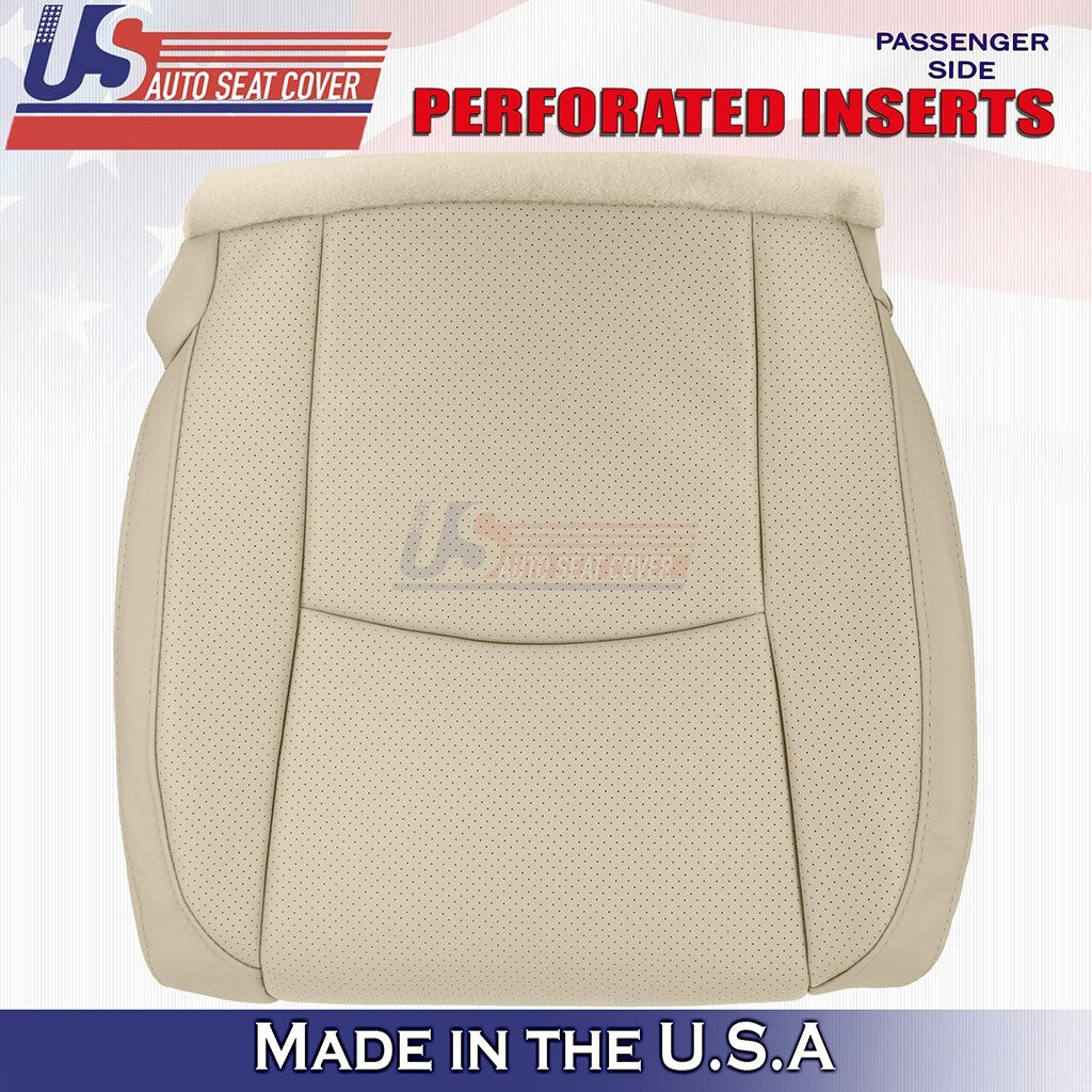 2003 to 2009 For Lexus RX350 Passenger Top & Bottom Synth Leather Perf Cover Tan