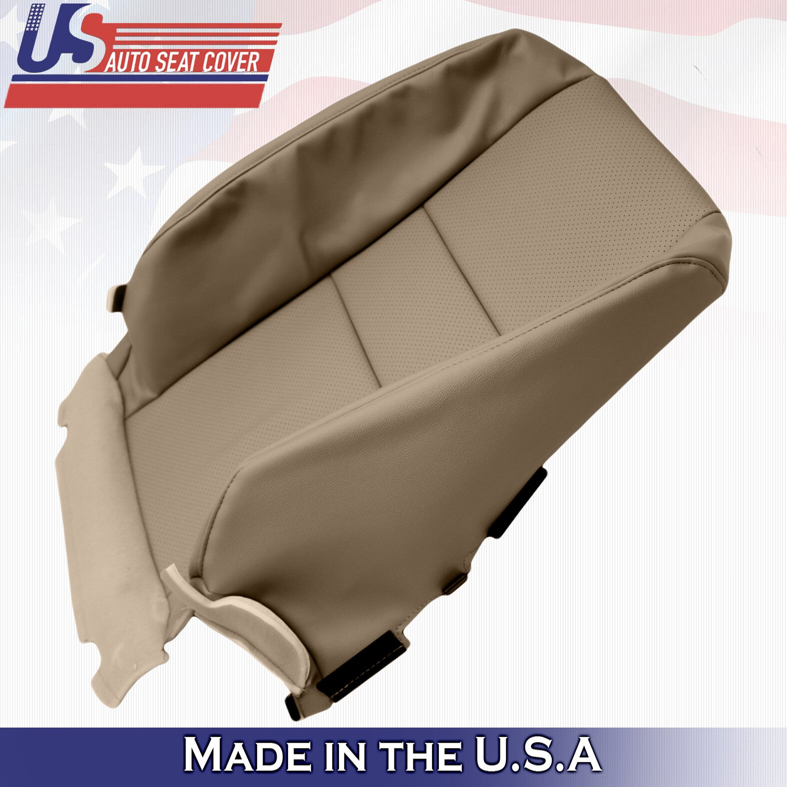 Front Driver & Passenger Tops Leather Cover Tan 2005 2006 2007 2008 For Acura RL