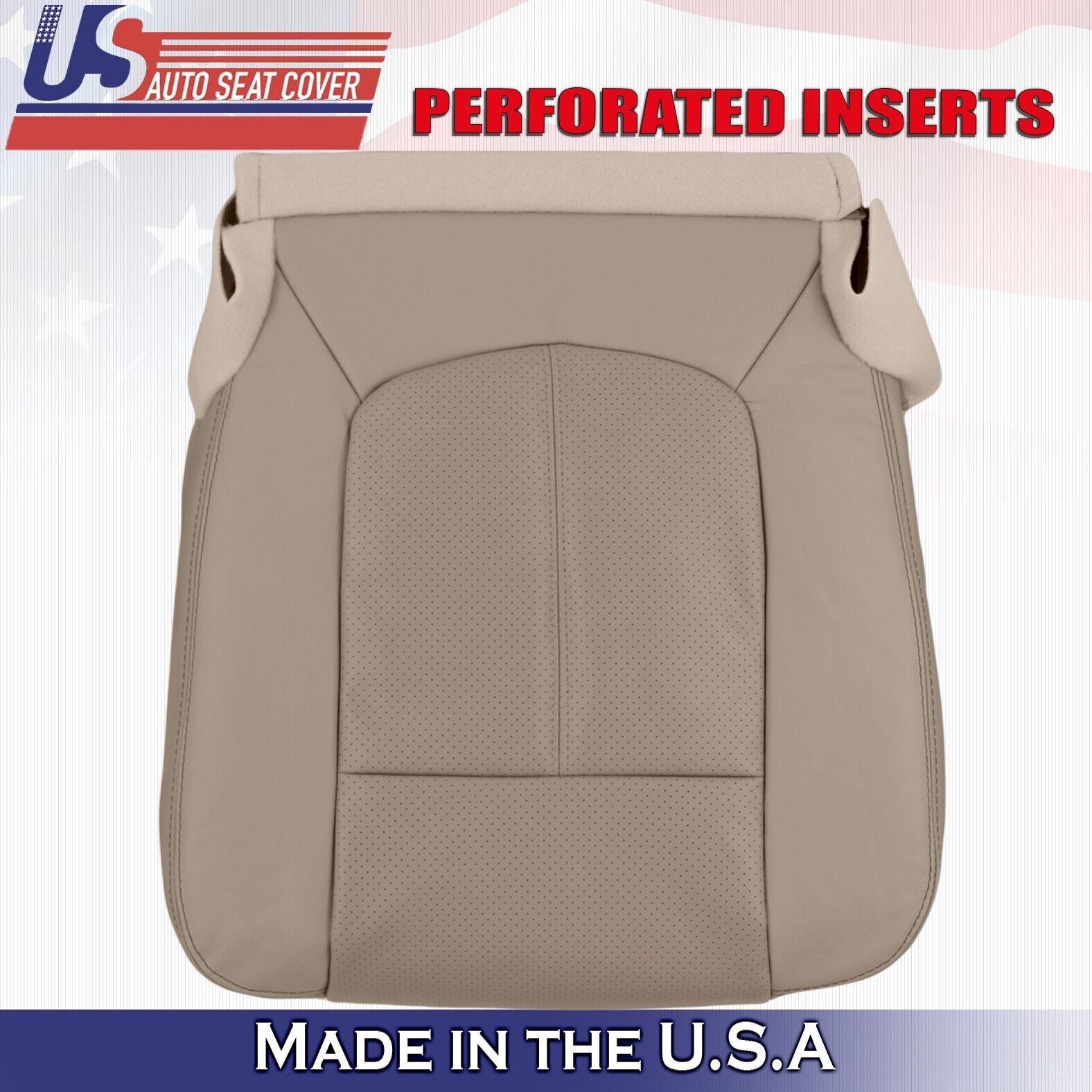 2013 2014 For Ford F350 F450 Lariat Passenger Top Bottom Leather Seat Covers Tan