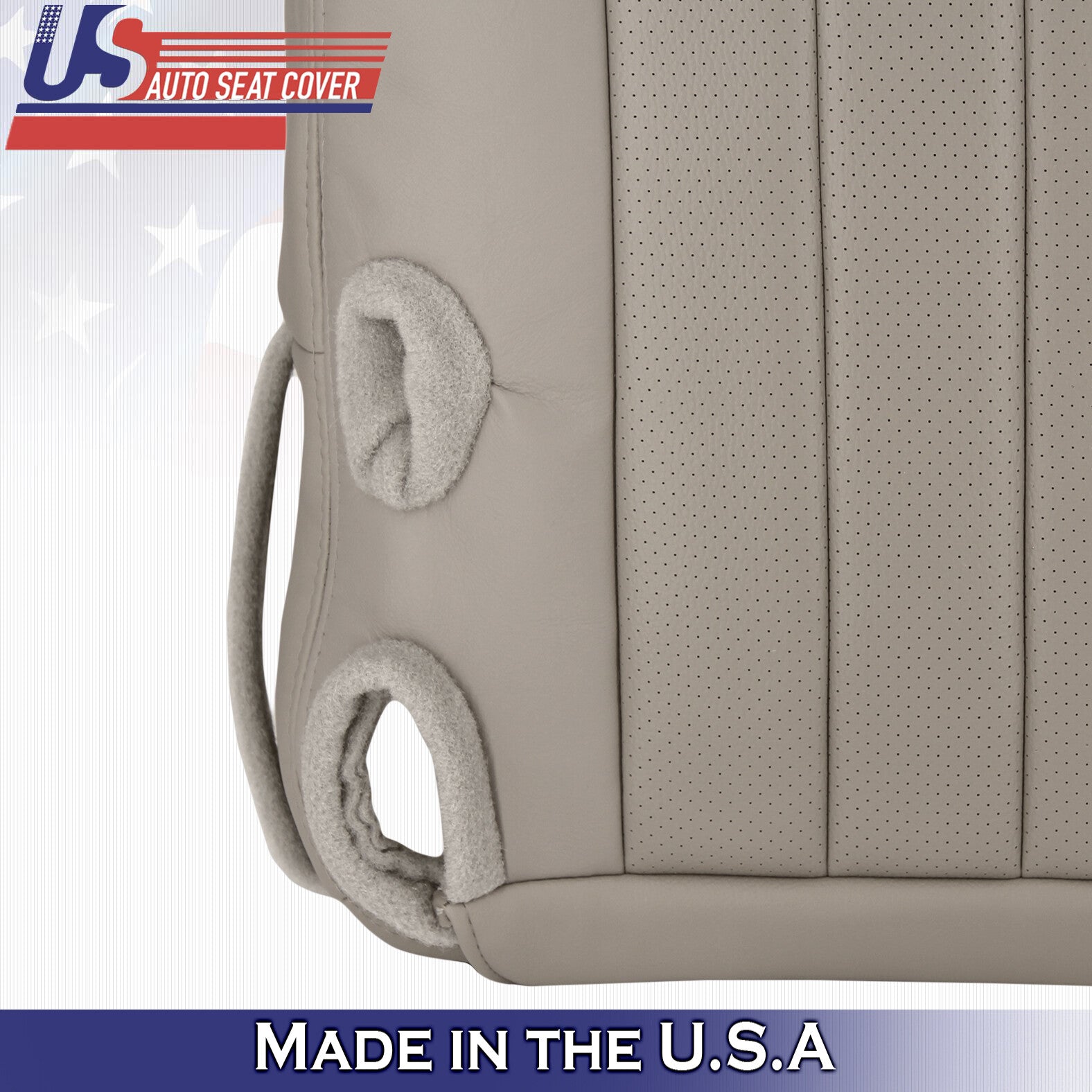 2003-05 For Lincoln Town Car Driver Passenger Bottom Leather Covers Gray PERF