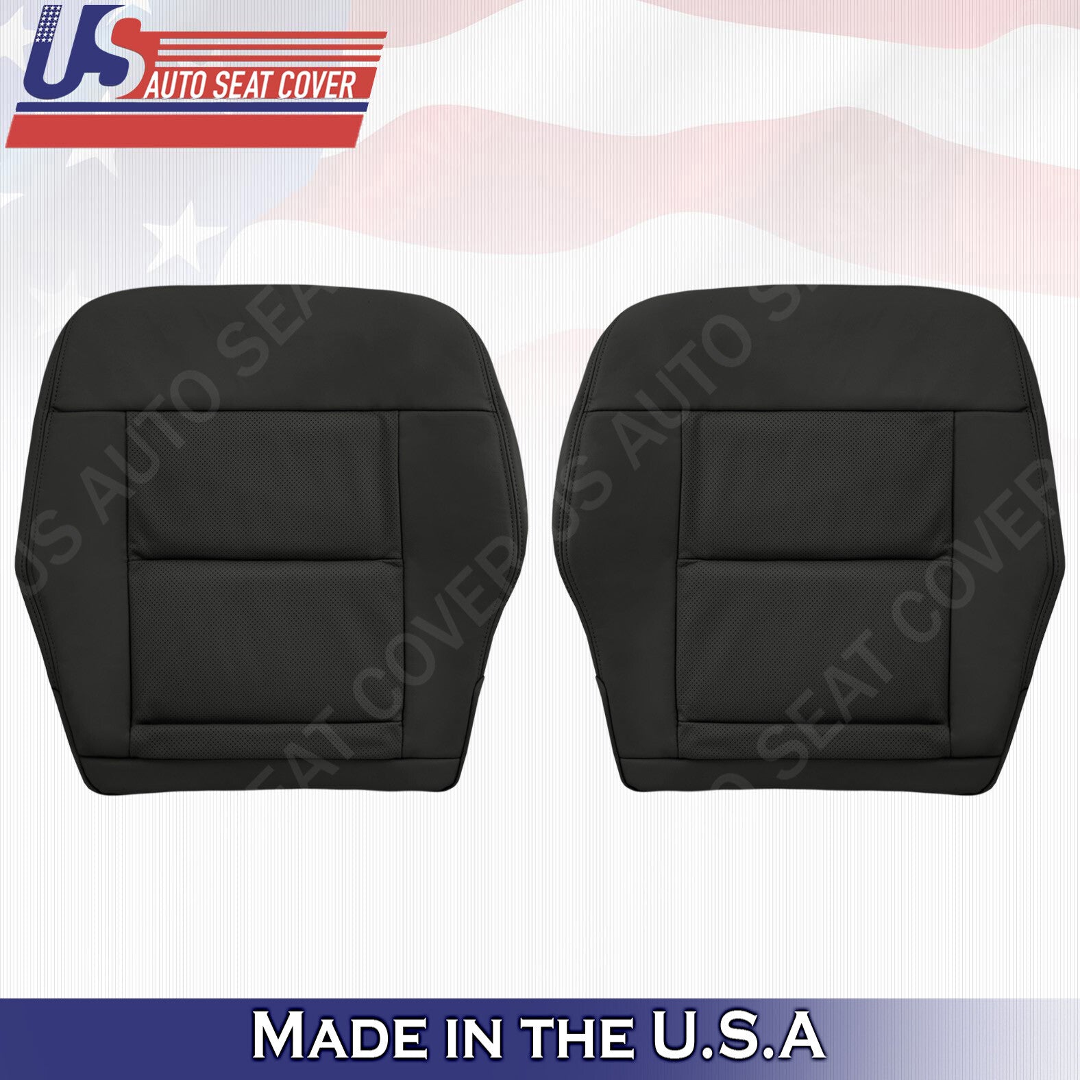 Fits 2010 to 2016 Mercedes Benz E350 E450 E550 FRONT BOTTOMS Leather Cover Black