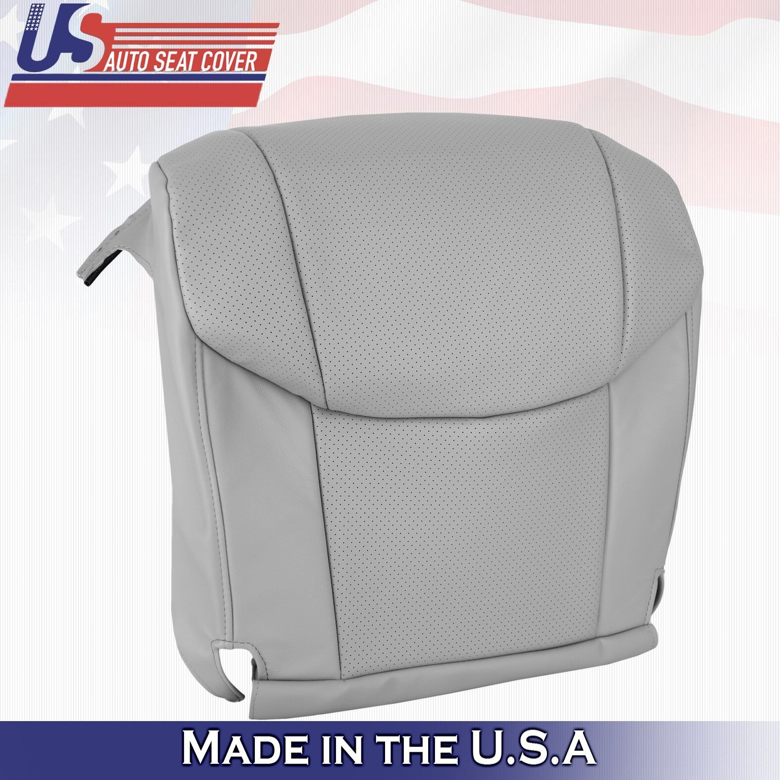2011 2012 For Toyota Avalon Passenger Bottom Perforated Leather Seat Cover Gray