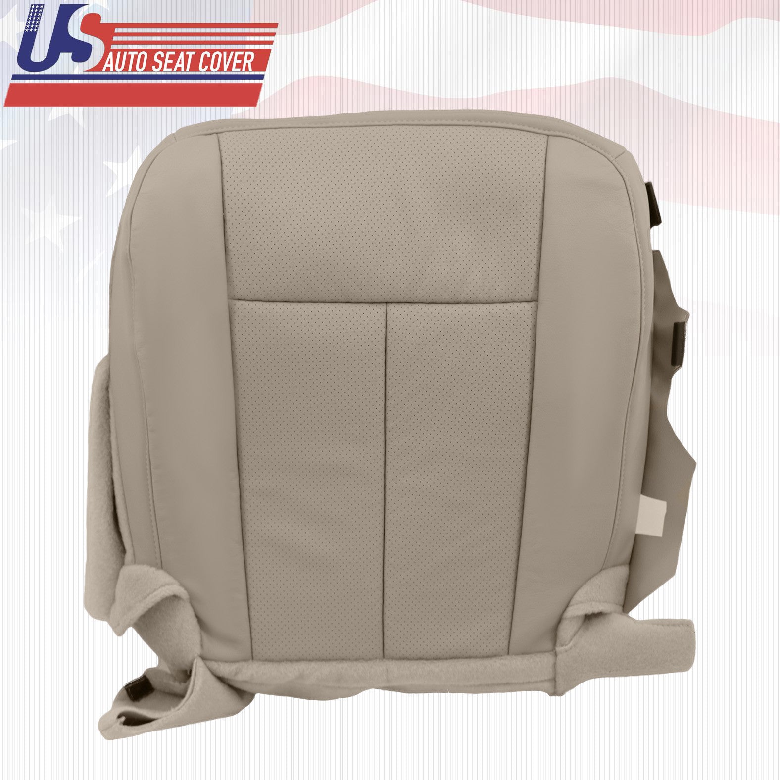 2011 2012 Ford Expedition XLT Driver Bottom Perforated Leather Seat Cover Gray