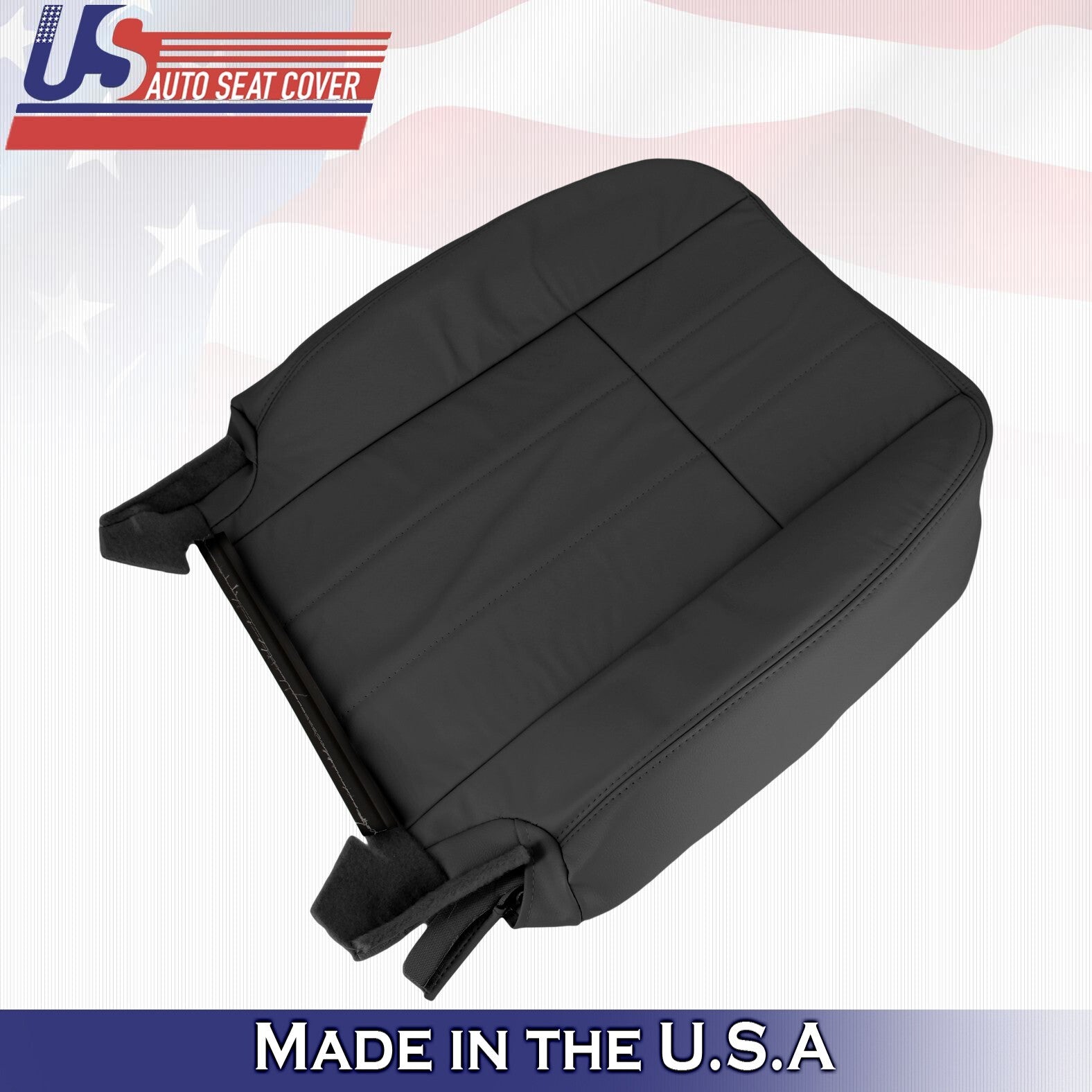 2003 2004 For Mercury Grand Marquis Driver Top & Bottom Leather Seat Covers BLK