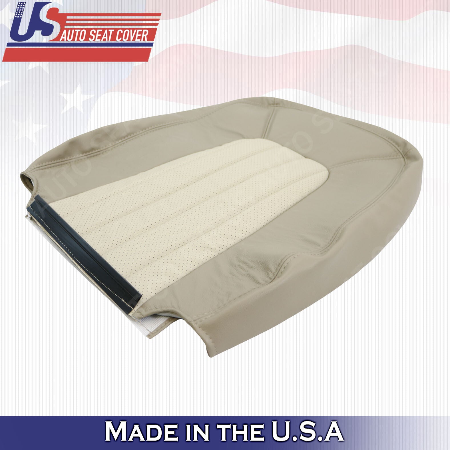 2002- 2005 Mercury Mountaineer PASSENGER TOP Perforated Leather Cover 2-tone Tan