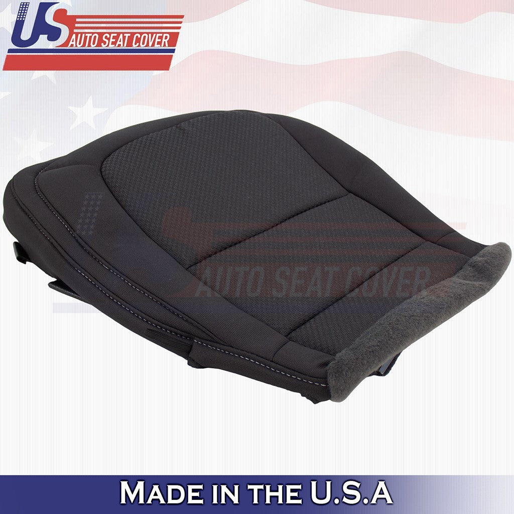 2015 to 2021 For Chevy Colorado Front Passenger Bottom Cloth Seat Cover Black
