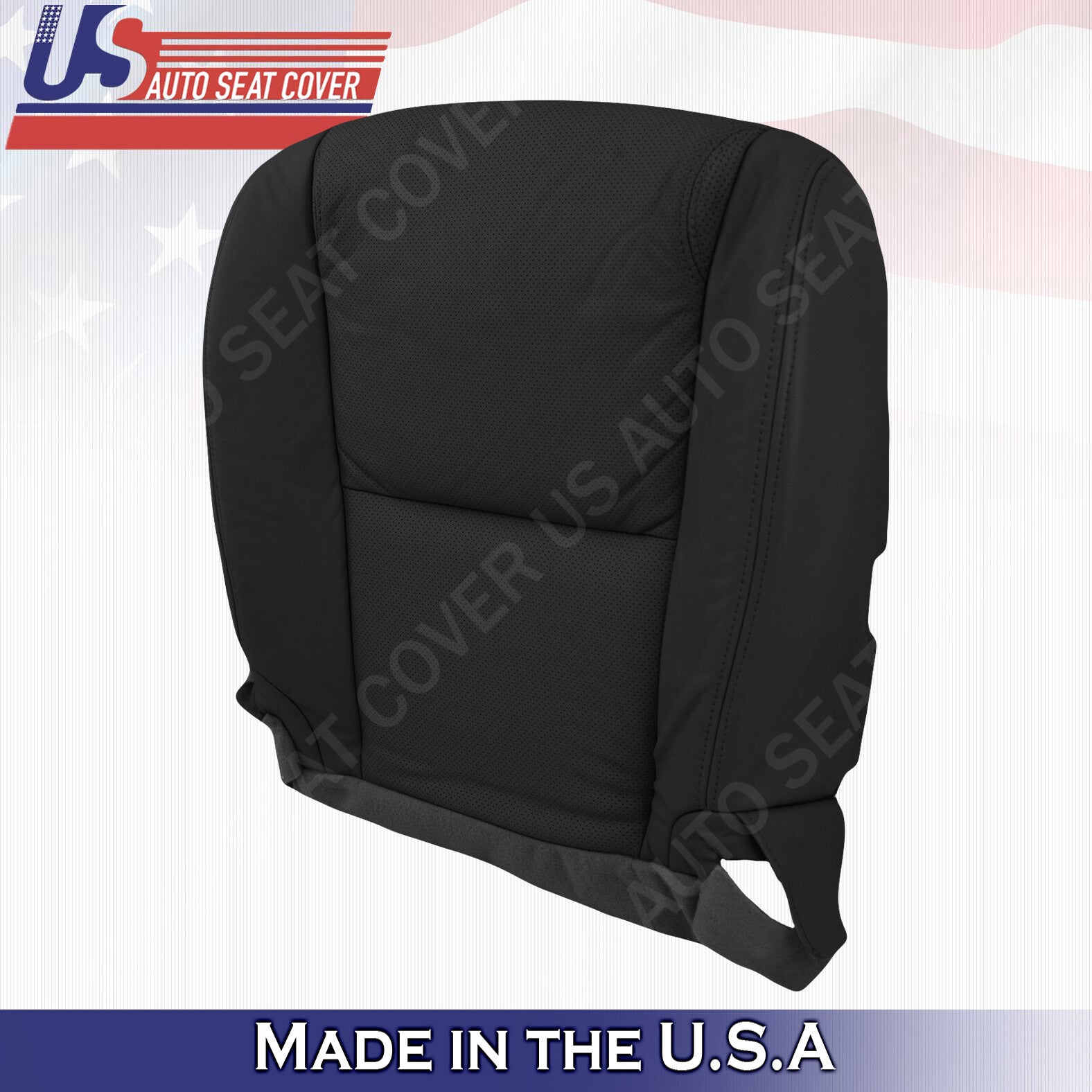 For 2006 to 2011 Lexus GS350 Passenger Bottom Leather Perf Seat Cover Black