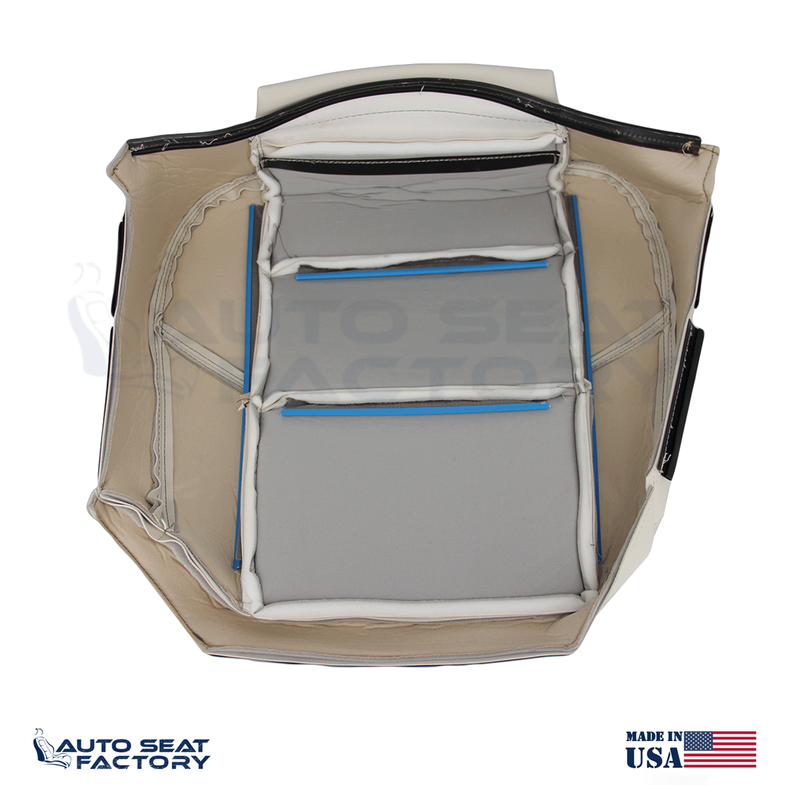 Replacement Fits 2007 - 2010 Volvo C70 PASSENGER Bottom Cream Vinyl Seat Cover