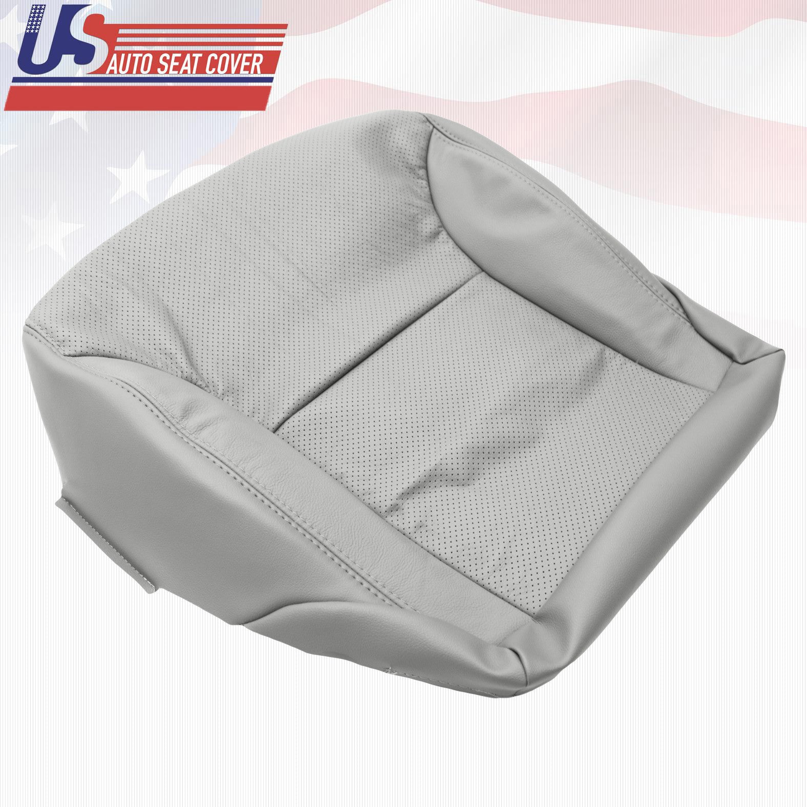 Fit 2003 - 06 Lexus ES300 - 330 Driver Bottom Perforated Leather Seat Cover Gray