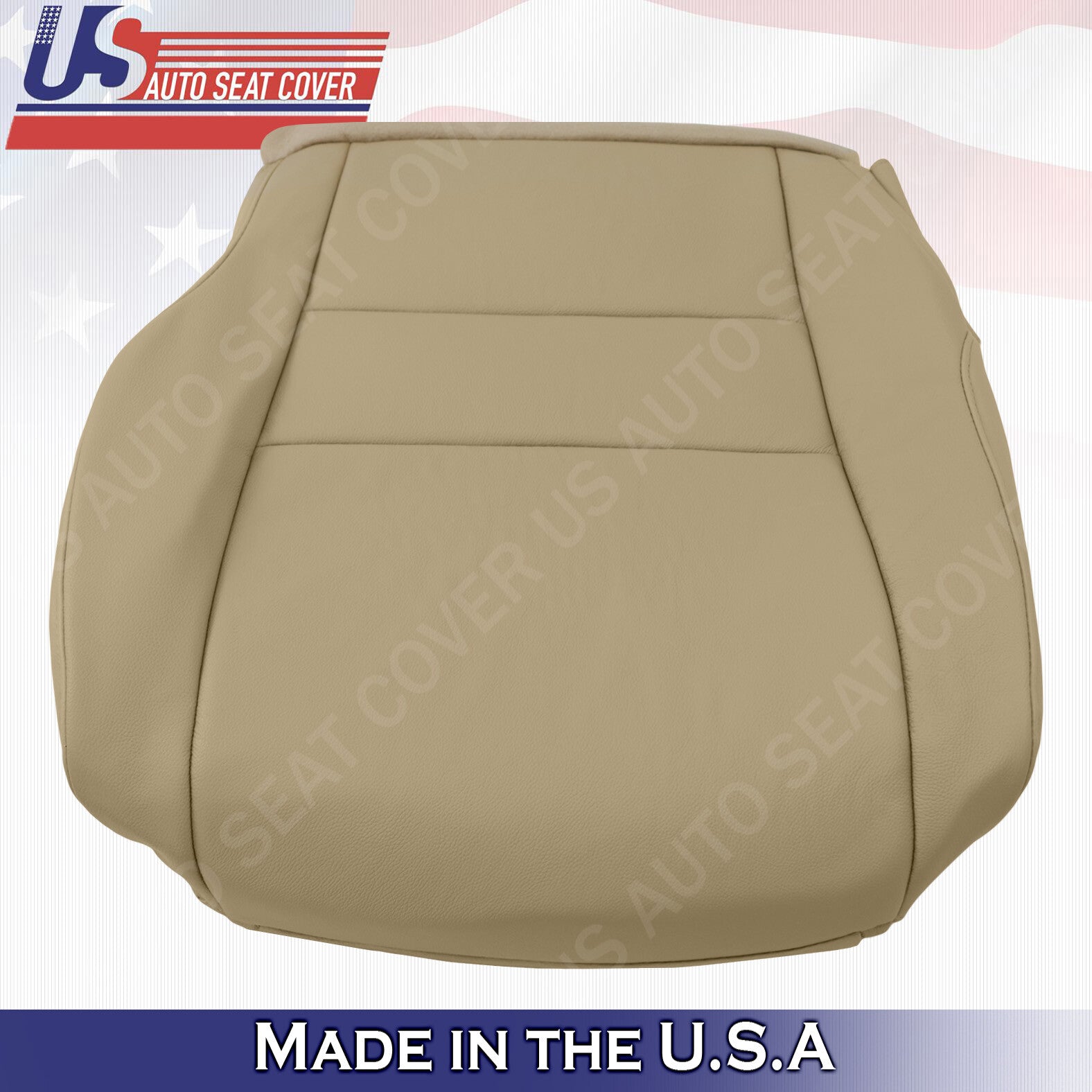Fits 2007 to 2011 Honda CR-V Driver Bottom Replacement Leather Seat Cover "Tan"