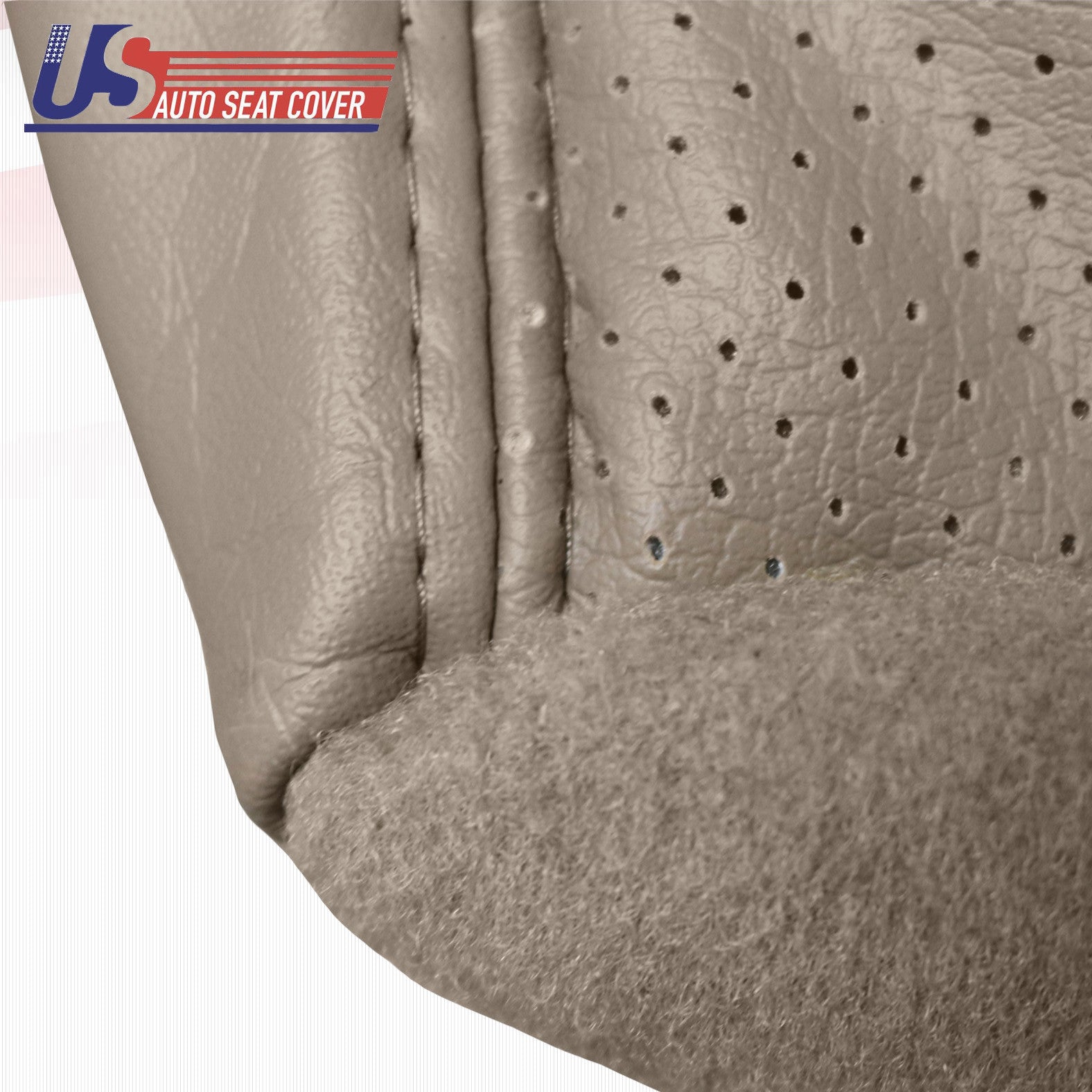 Passenger 1992-1996 Ford Bronco Bottom Leatherette Seat Cover Perforated Mocha*
