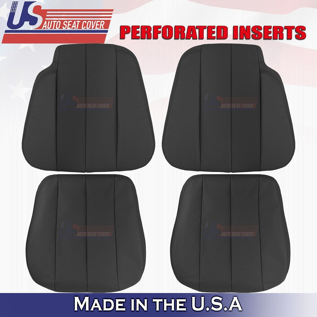 1990-1995 For Mercedes Benz SL320 Driver-Passenger Front Set Leather Cover Black
