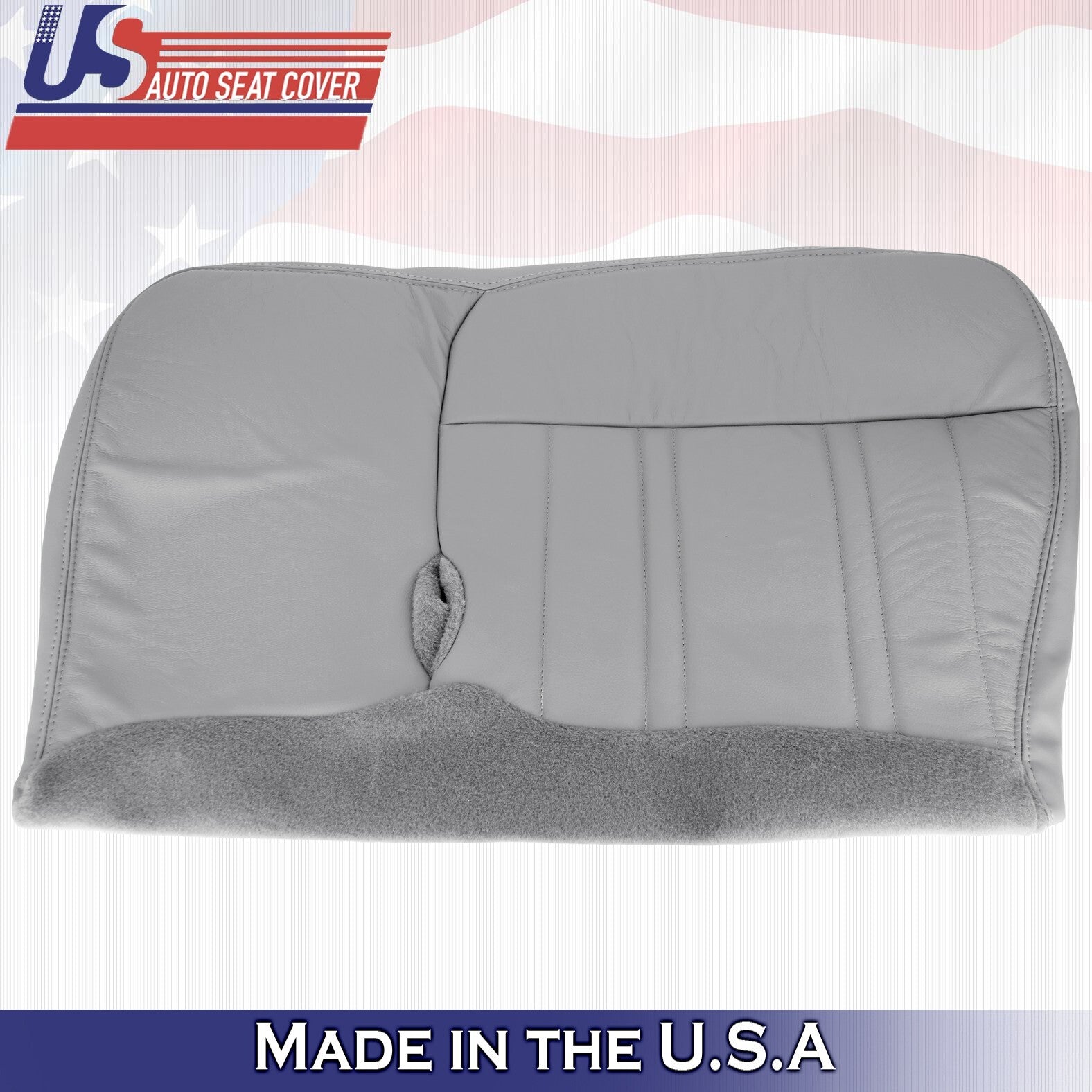 1998 For Ford F150 Lariat XLT Front Passenger Bottom Leather Seat Covers Gray