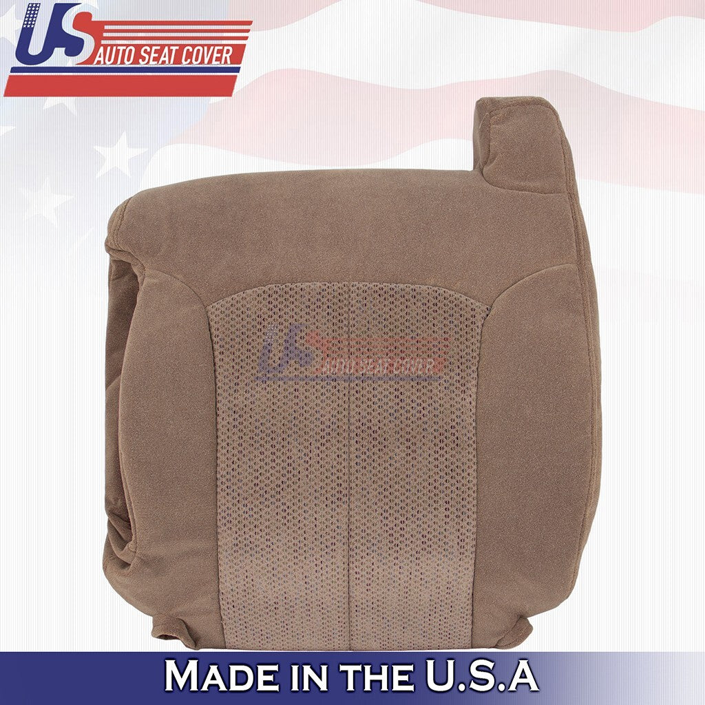 1999 to 2002 Fits Chevy Silverado Front Set Bottoms &Tops Cloth Cover Dark Tan