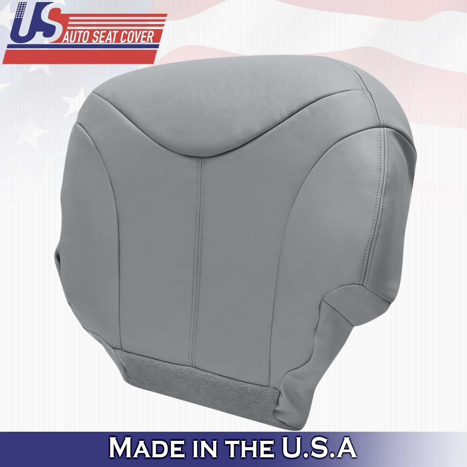 2001 2002 For GMC Yukon XL SLT SLE Driver Top & Bottom Leather Covers Gray