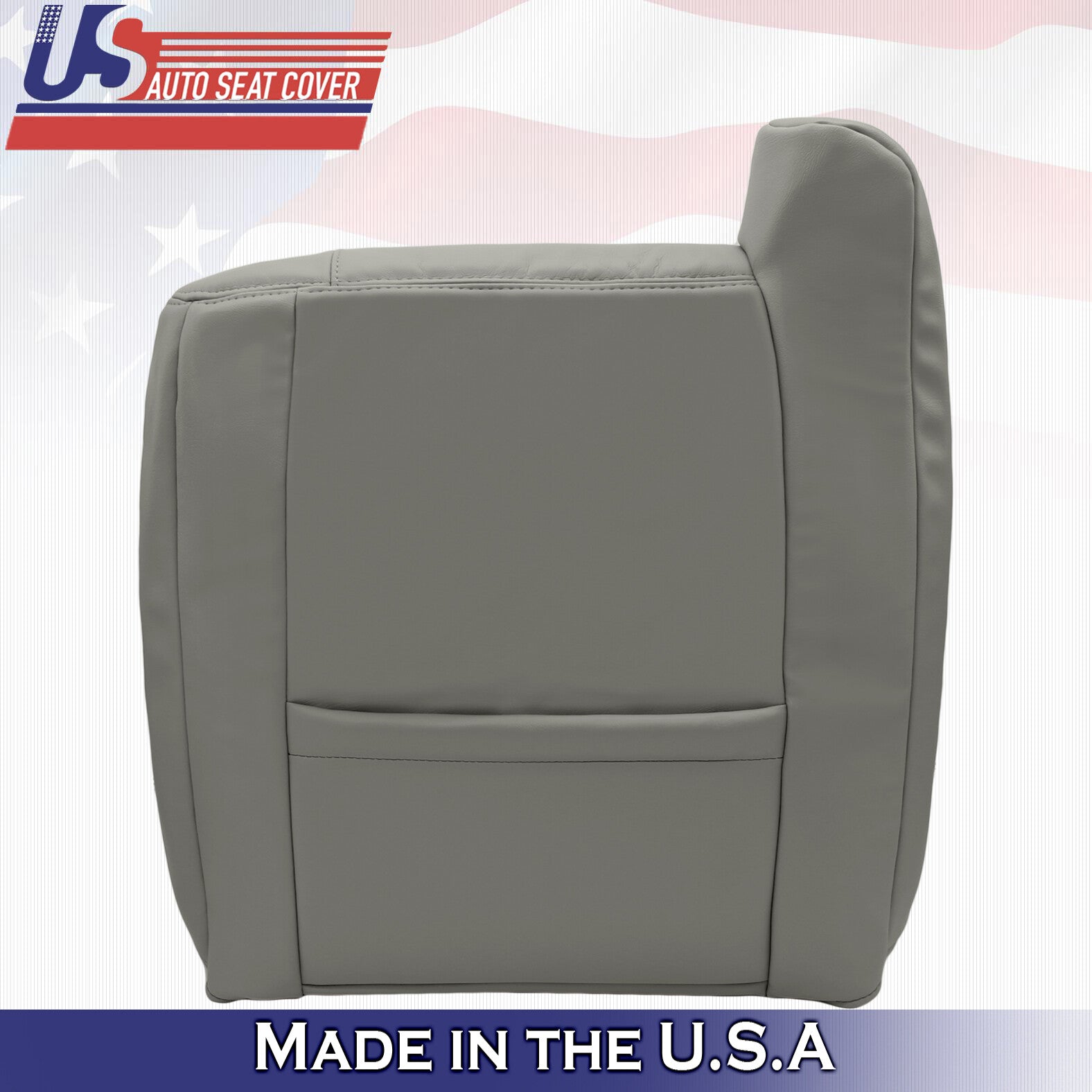 2002 For Cadillac Escalade Passenger Side Top Perforated Leather Seat Cover Gray