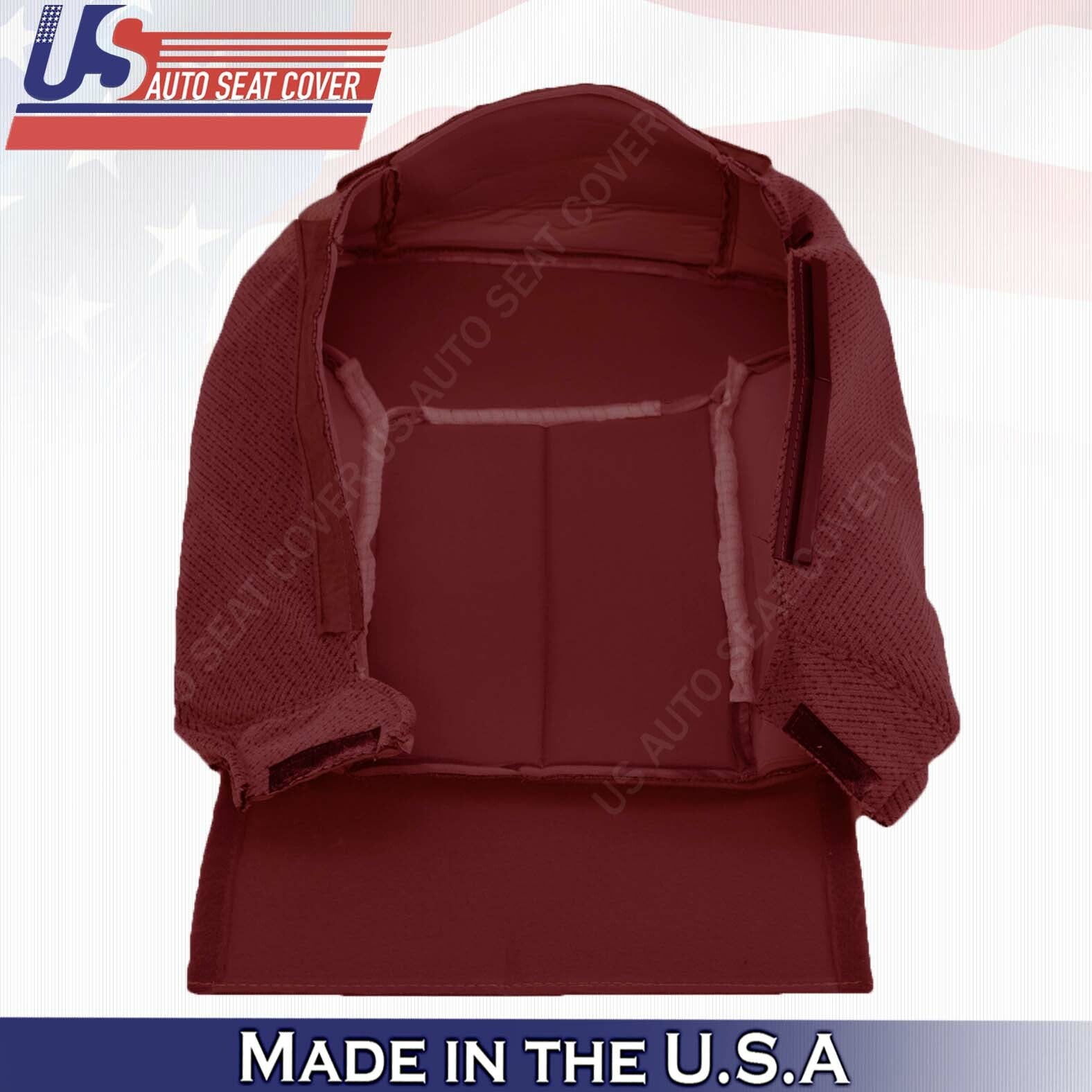 1995 TO 1999 Chevy/GMC Driver Passenger Bottom Cloth Seat Cover Ruby Red